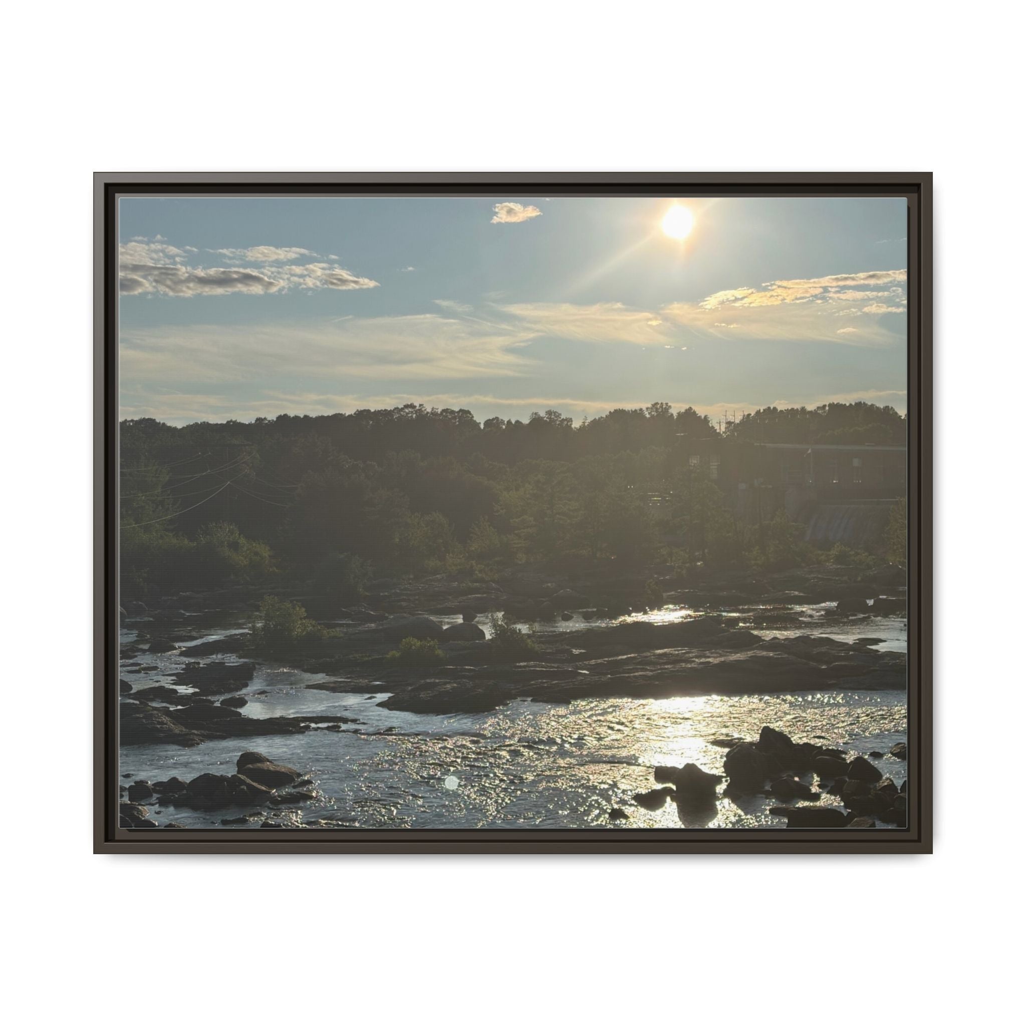 Amoskeag Falls Canvas with Frame