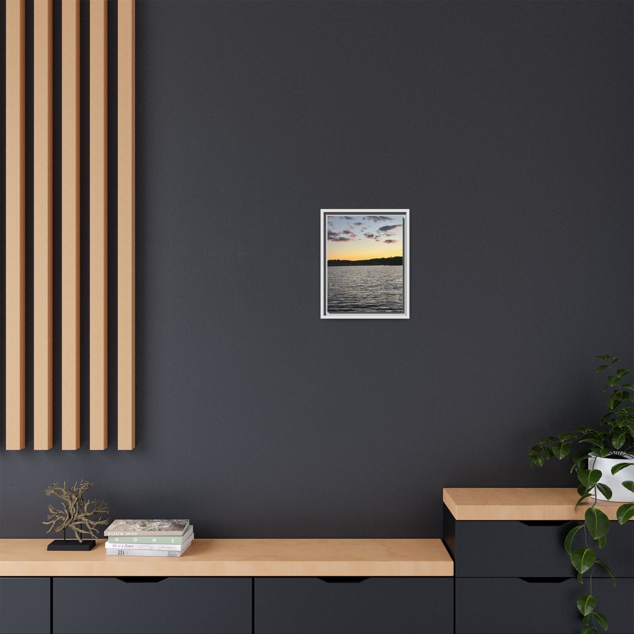 Canvas Wall Art - Sunset on the Lake