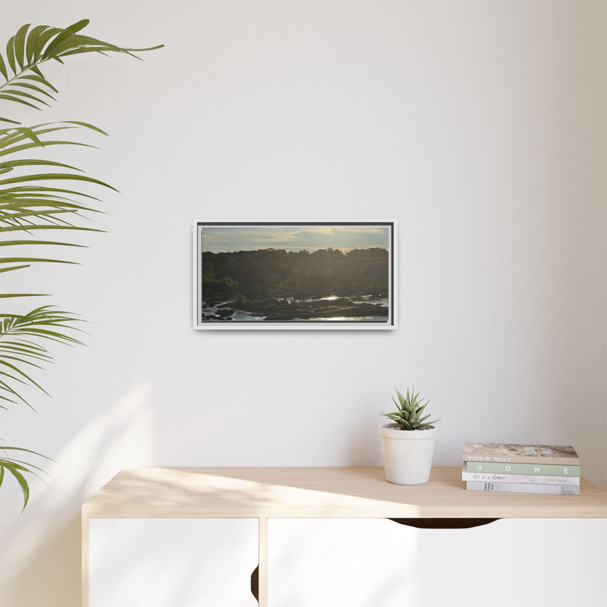 Amoskeag Falls Canvas with Frame