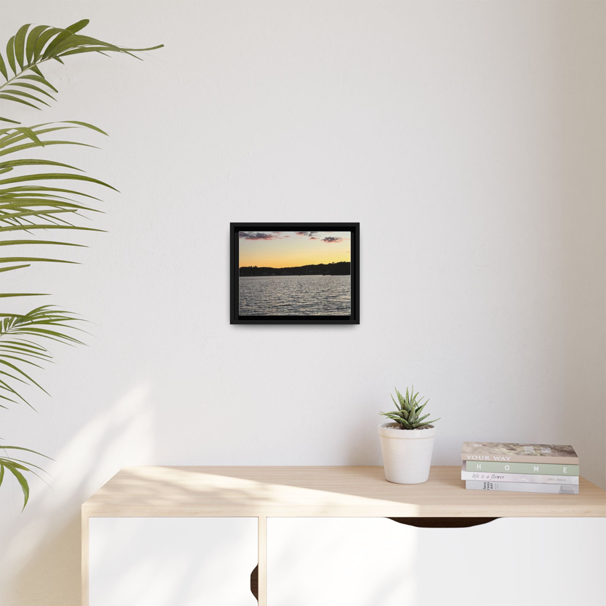 Canvas Wall Art - Sunset on the Lake