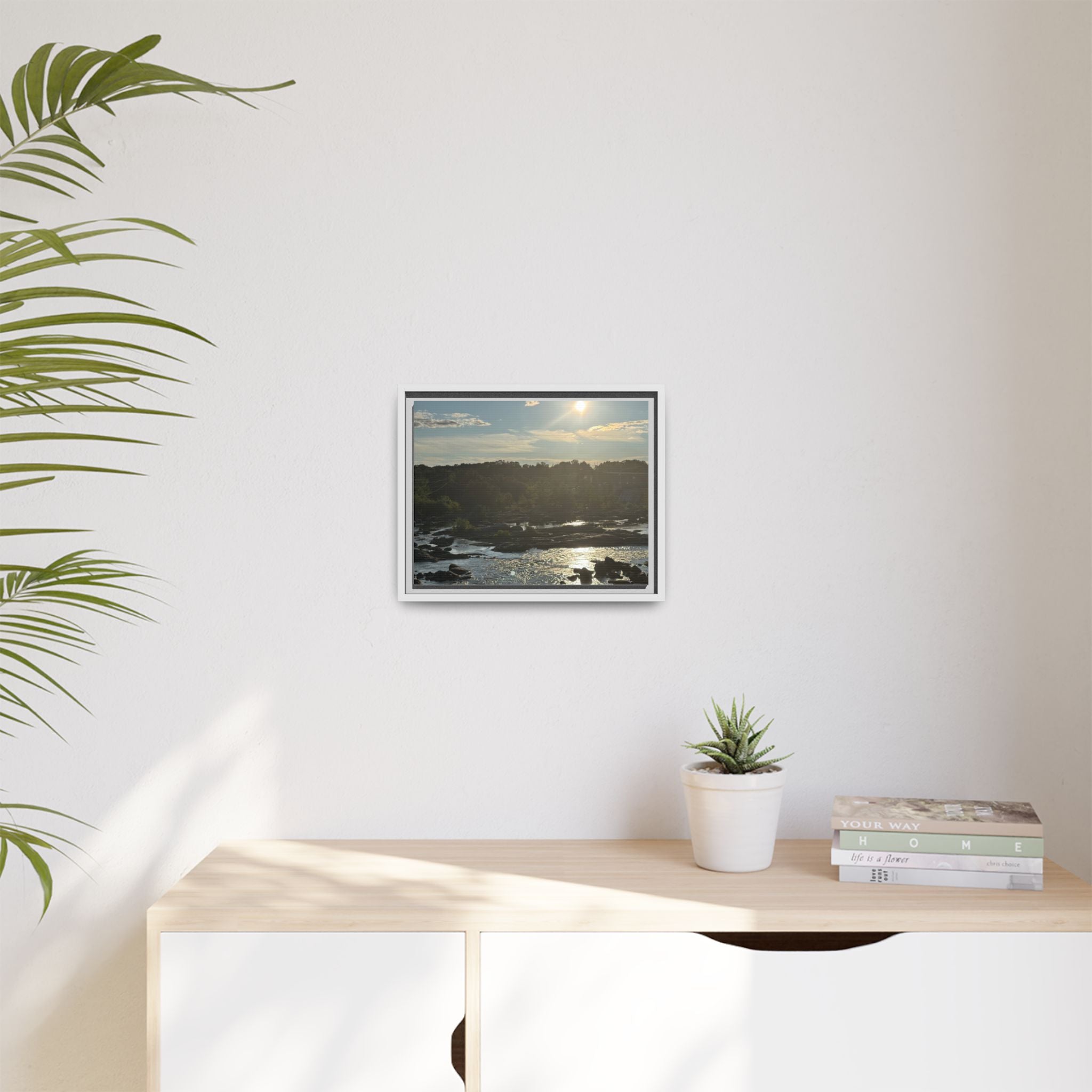 Amoskeag Falls Canvas with Frame
