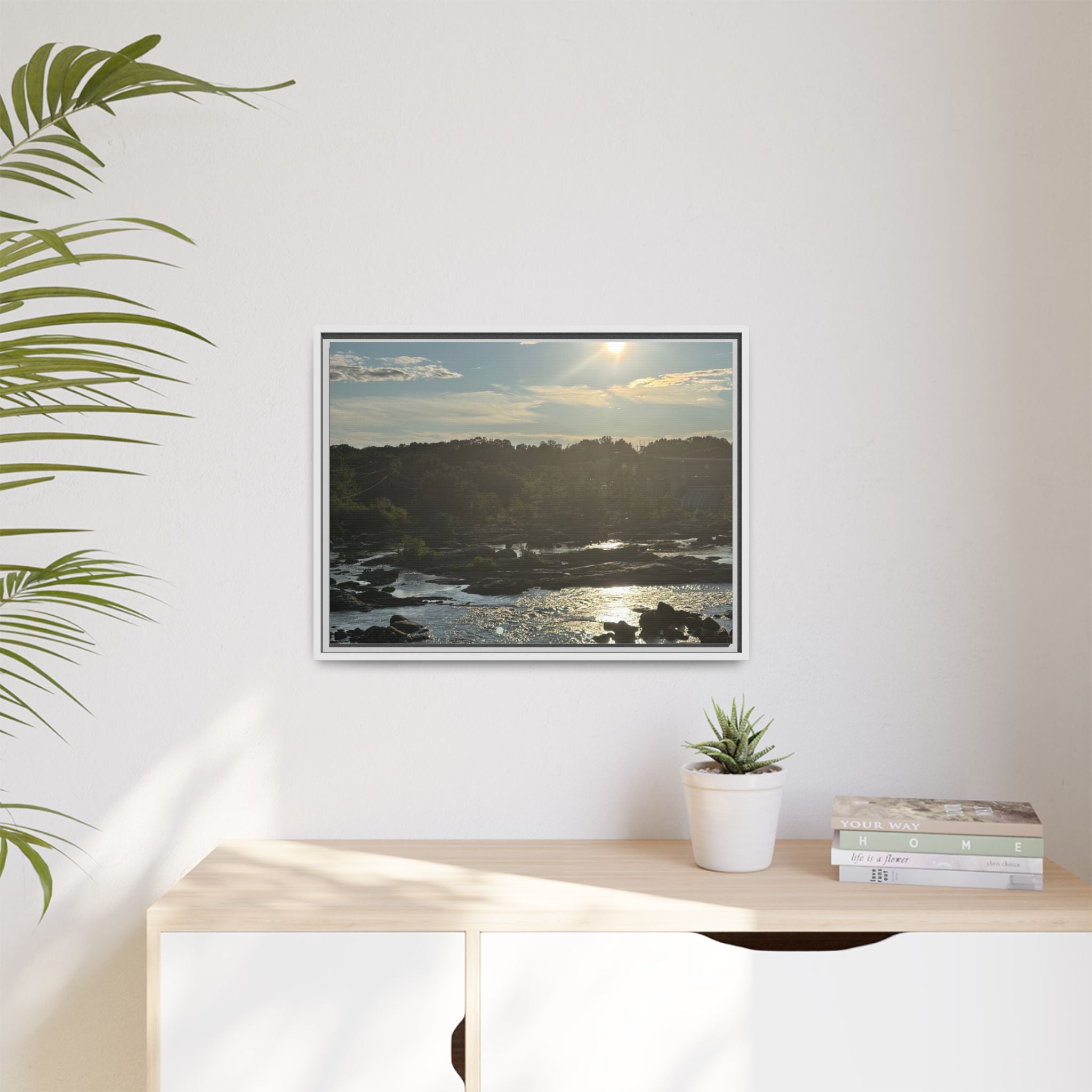 Amoskeag Falls Canvas with Frame