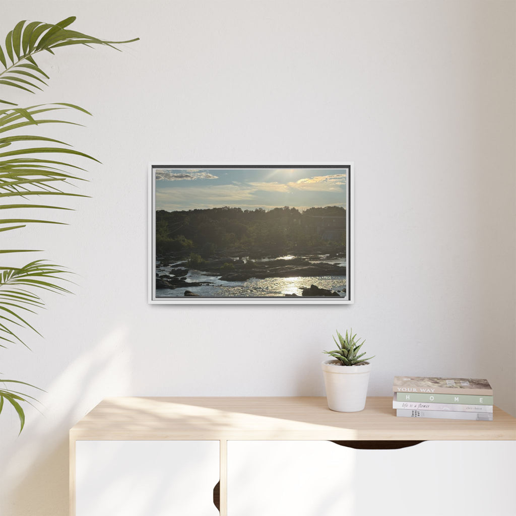 Amoskeag Falls Canvas with Frame
