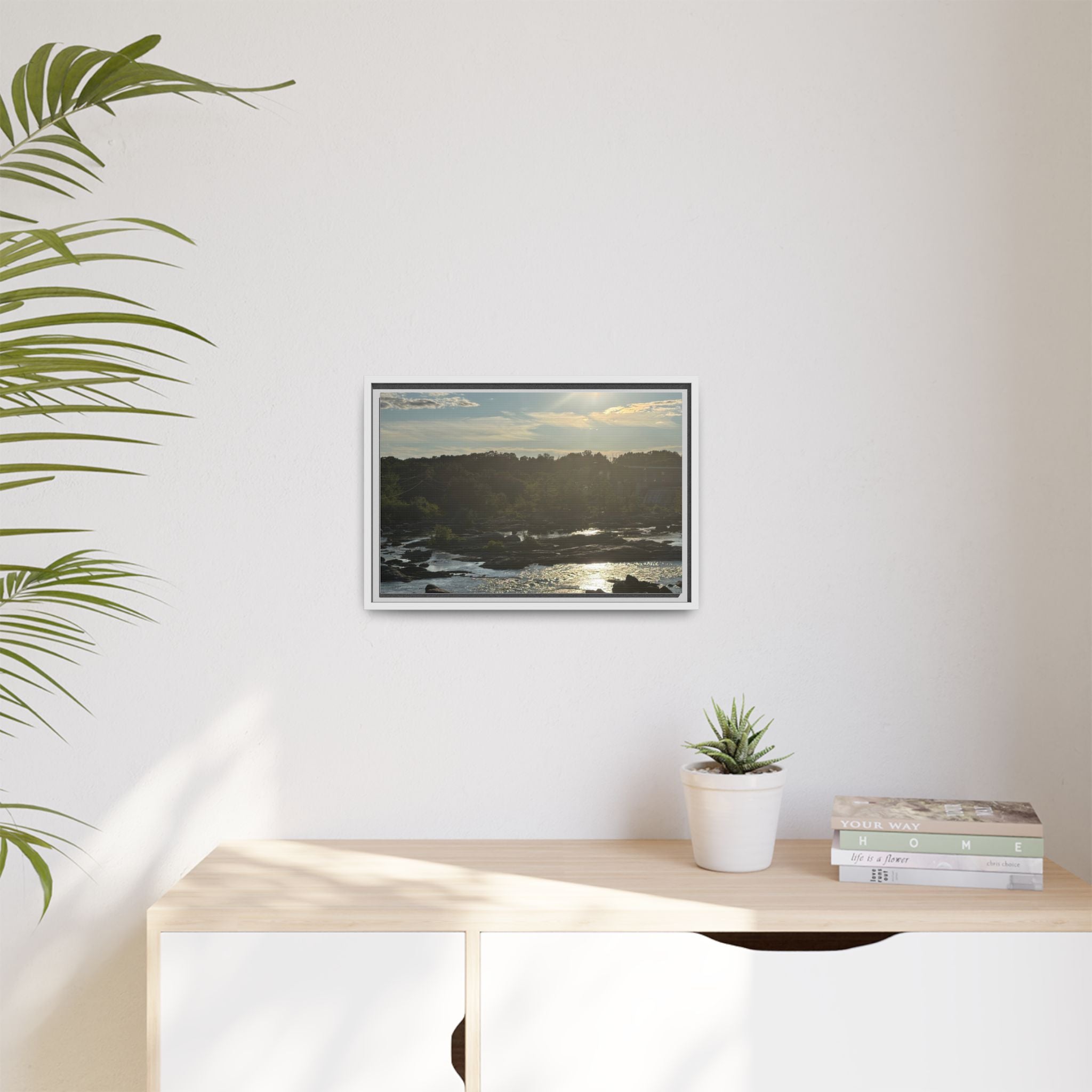 Amoskeag Falls Canvas with Frame