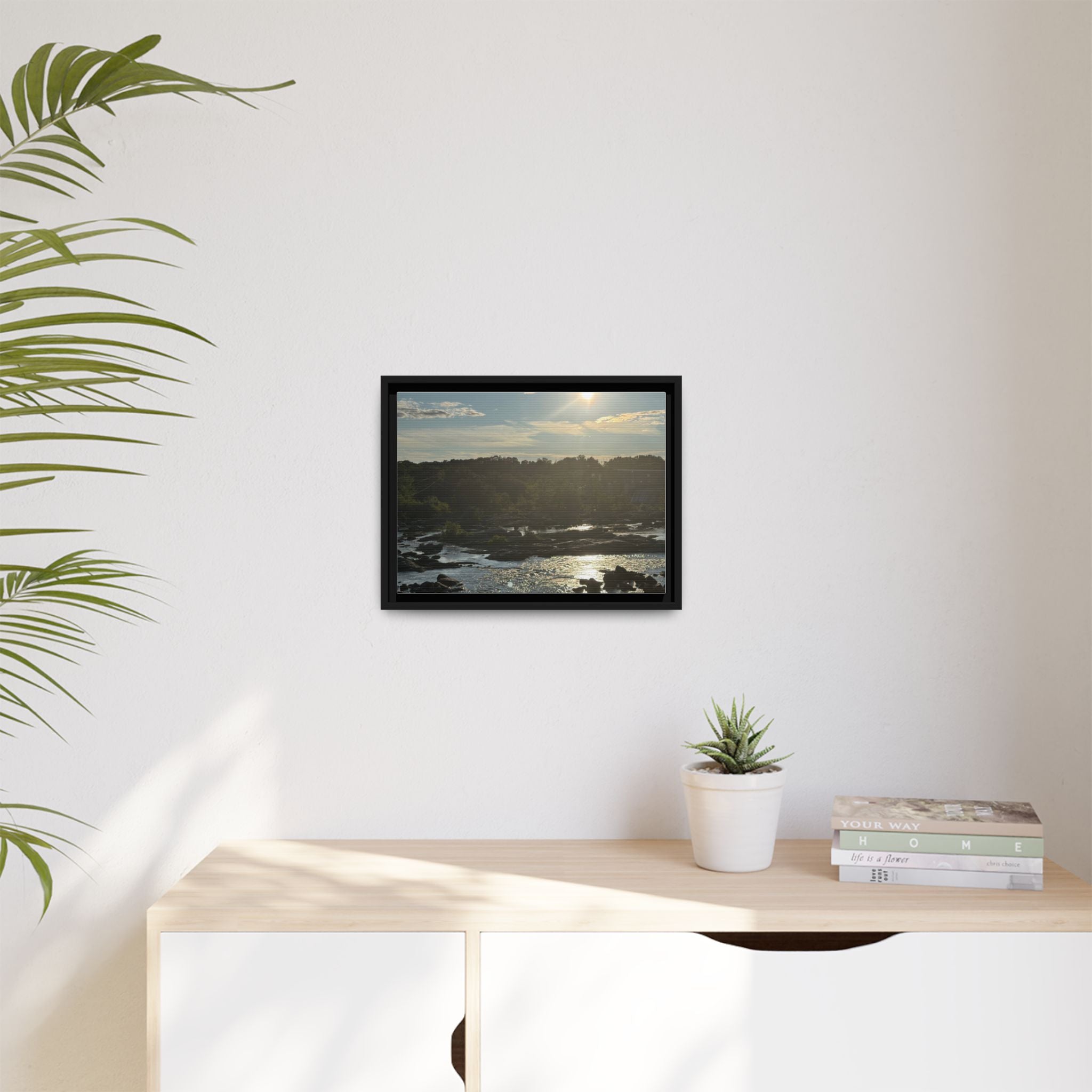Amoskeag Falls Canvas with Frame