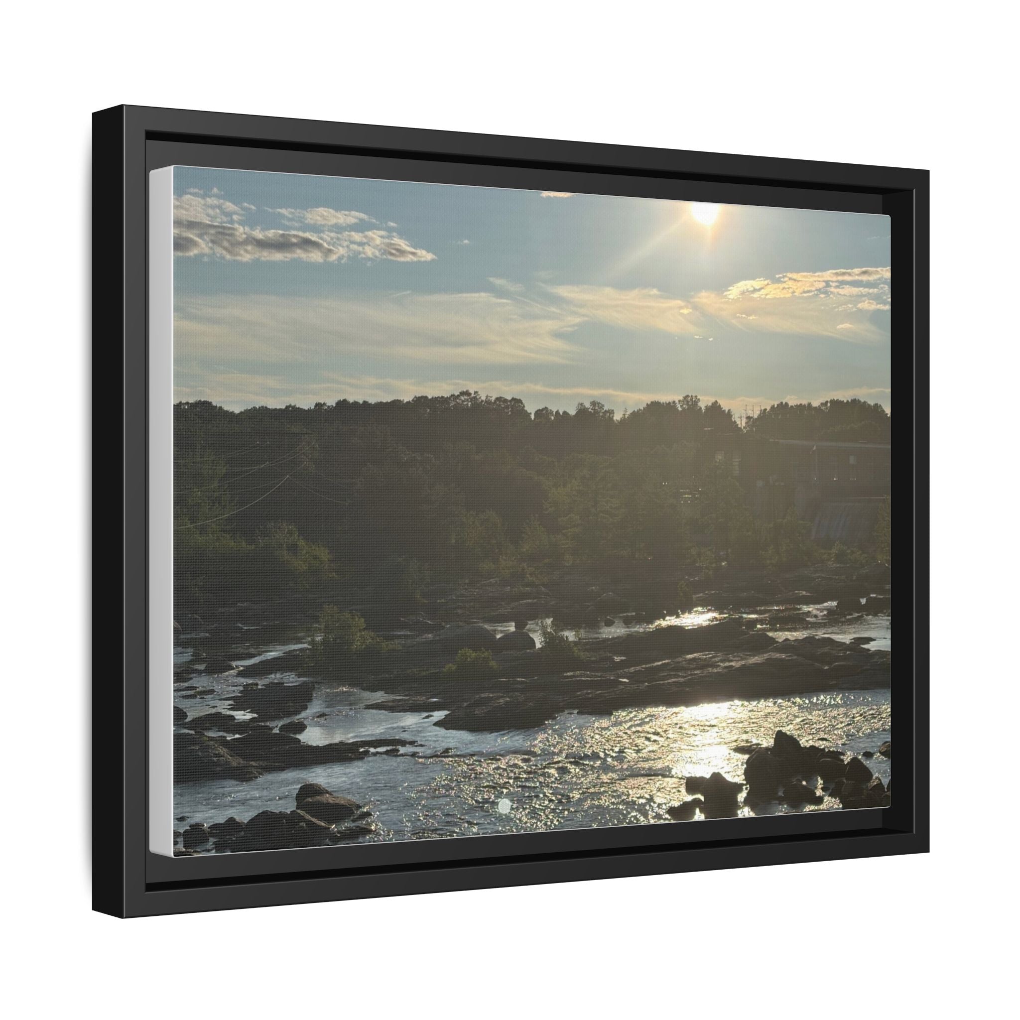 Amoskeag Falls Canvas with Frame