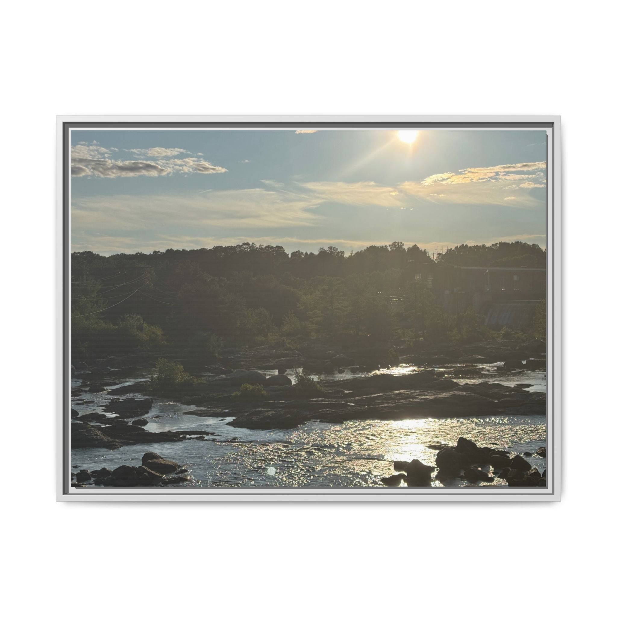 Amoskeag Falls Canvas with Frame