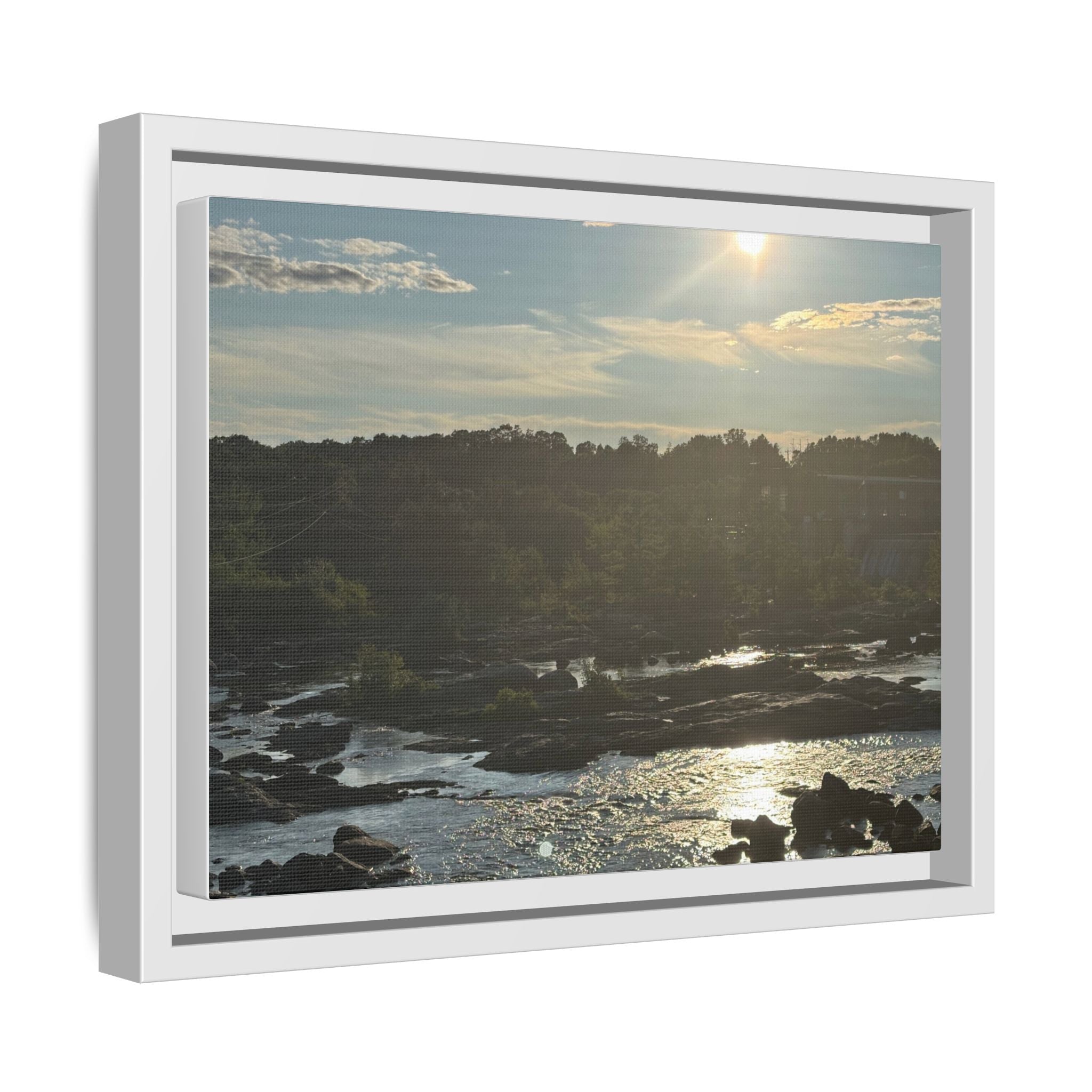 Amoskeag Falls Canvas with Frame
