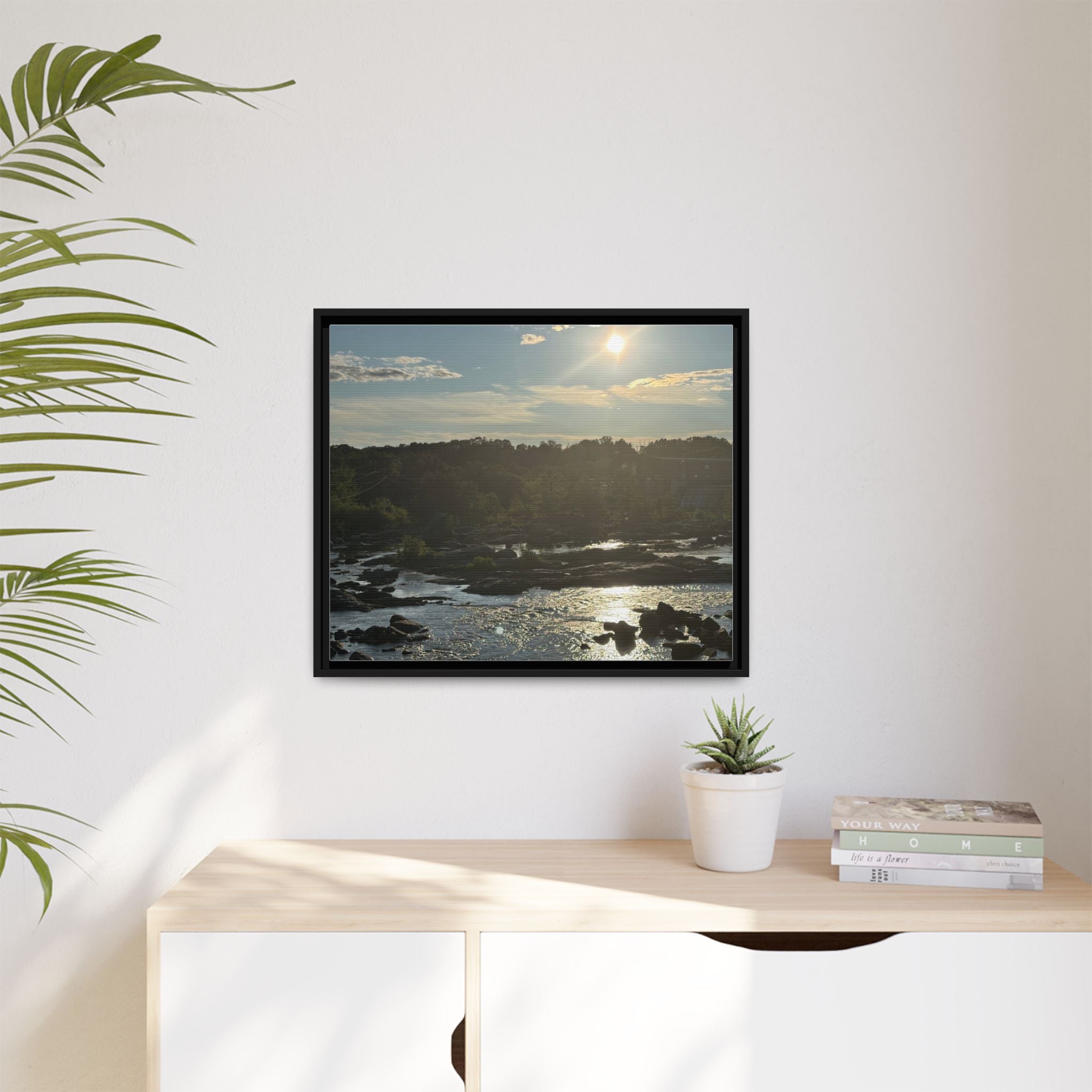 Amoskeag Falls Canvas with Frame