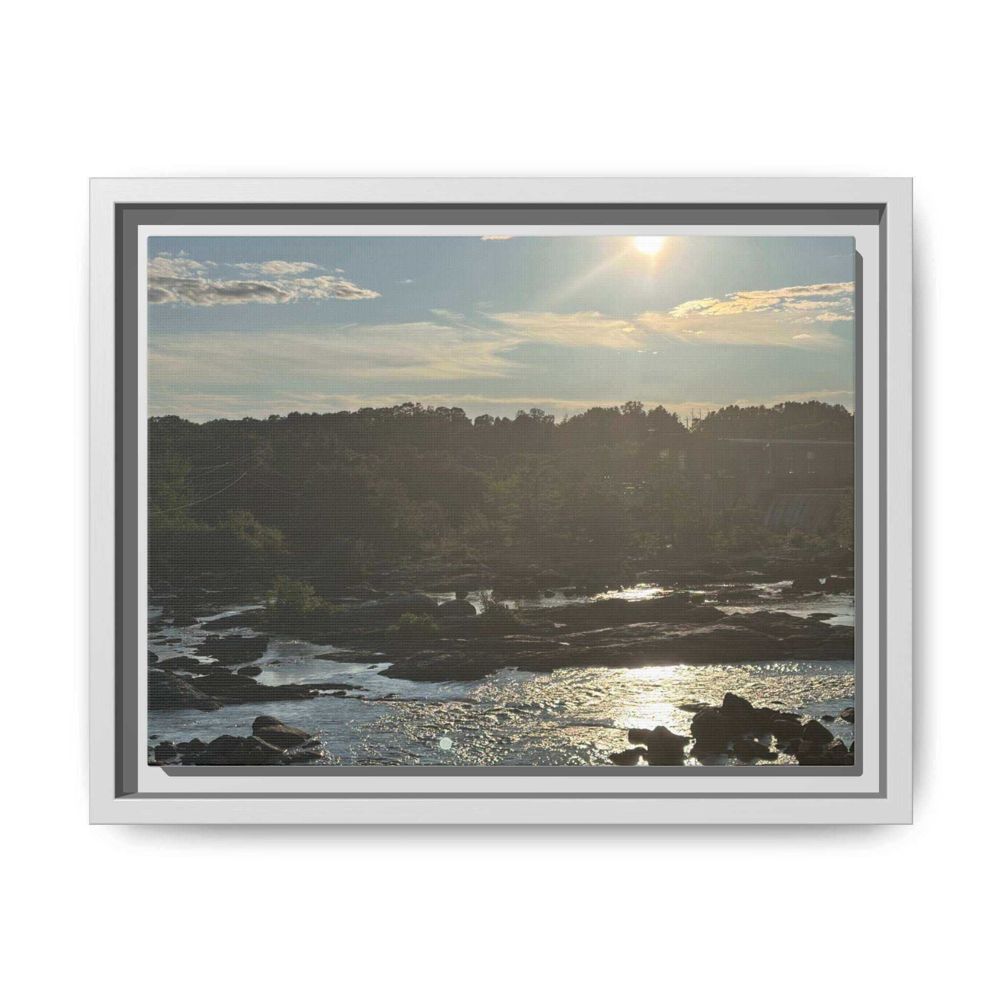 Amoskeag Falls Canvas with Frame