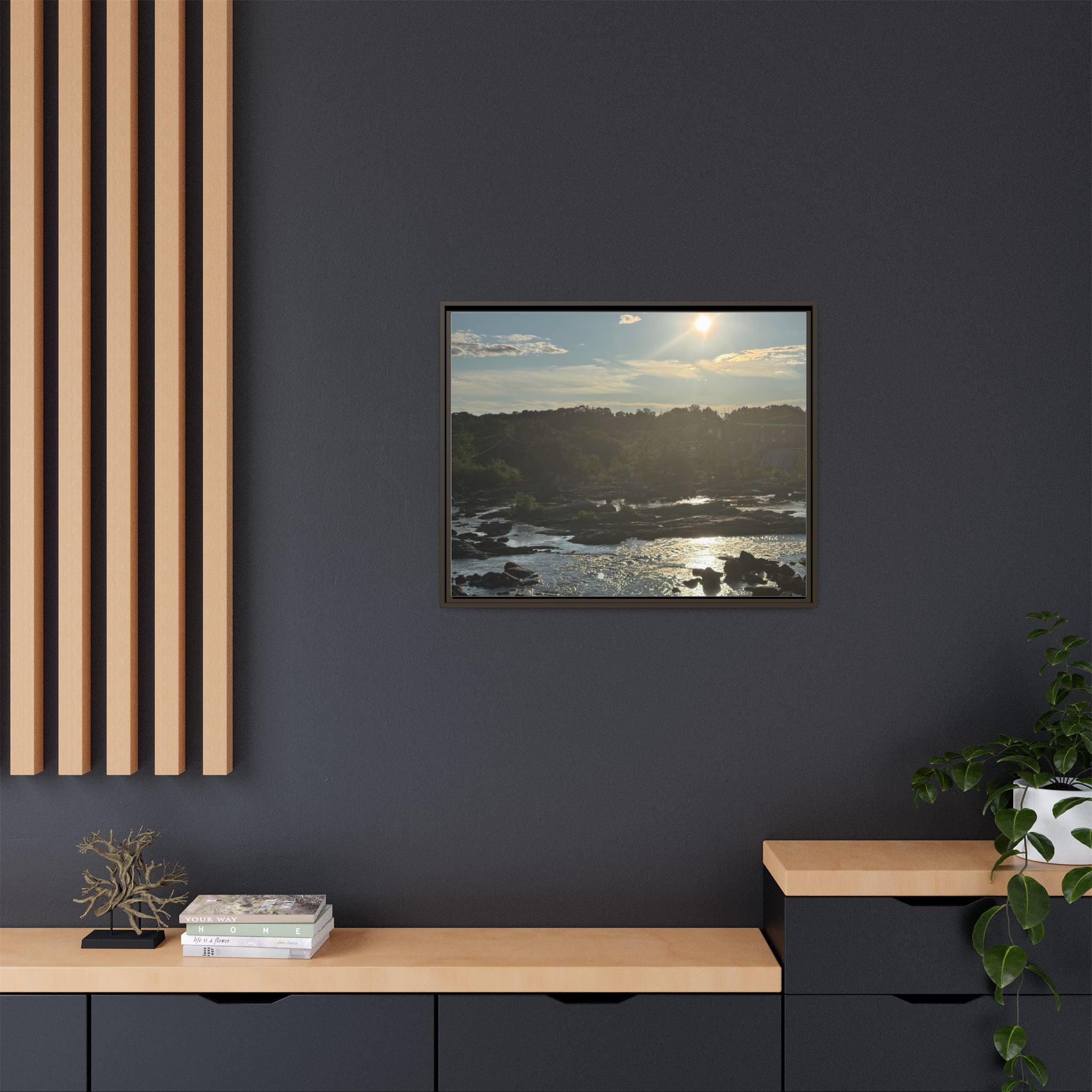 Amoskeag Falls Canvas with Frame