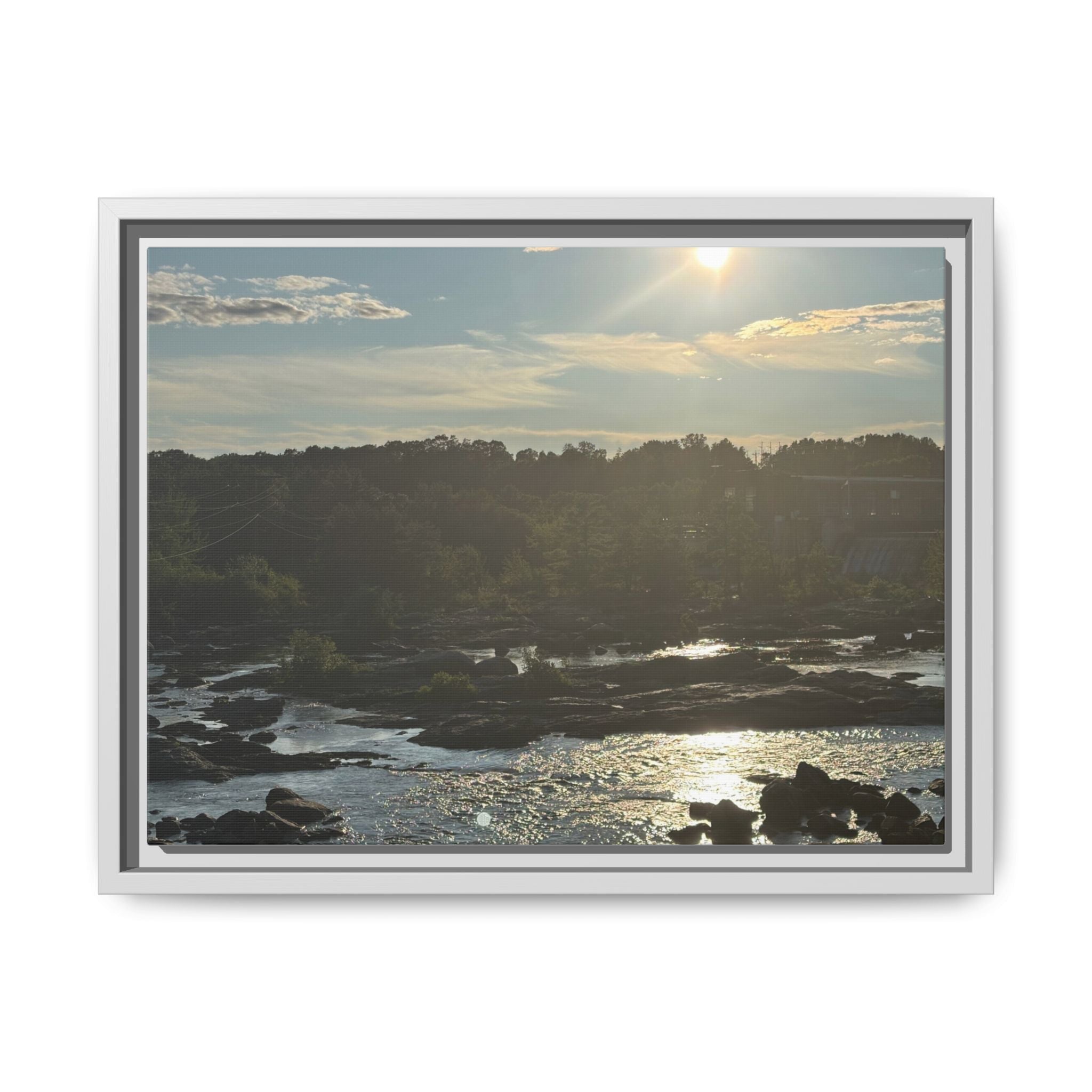 Amoskeag Falls Canvas with Frame