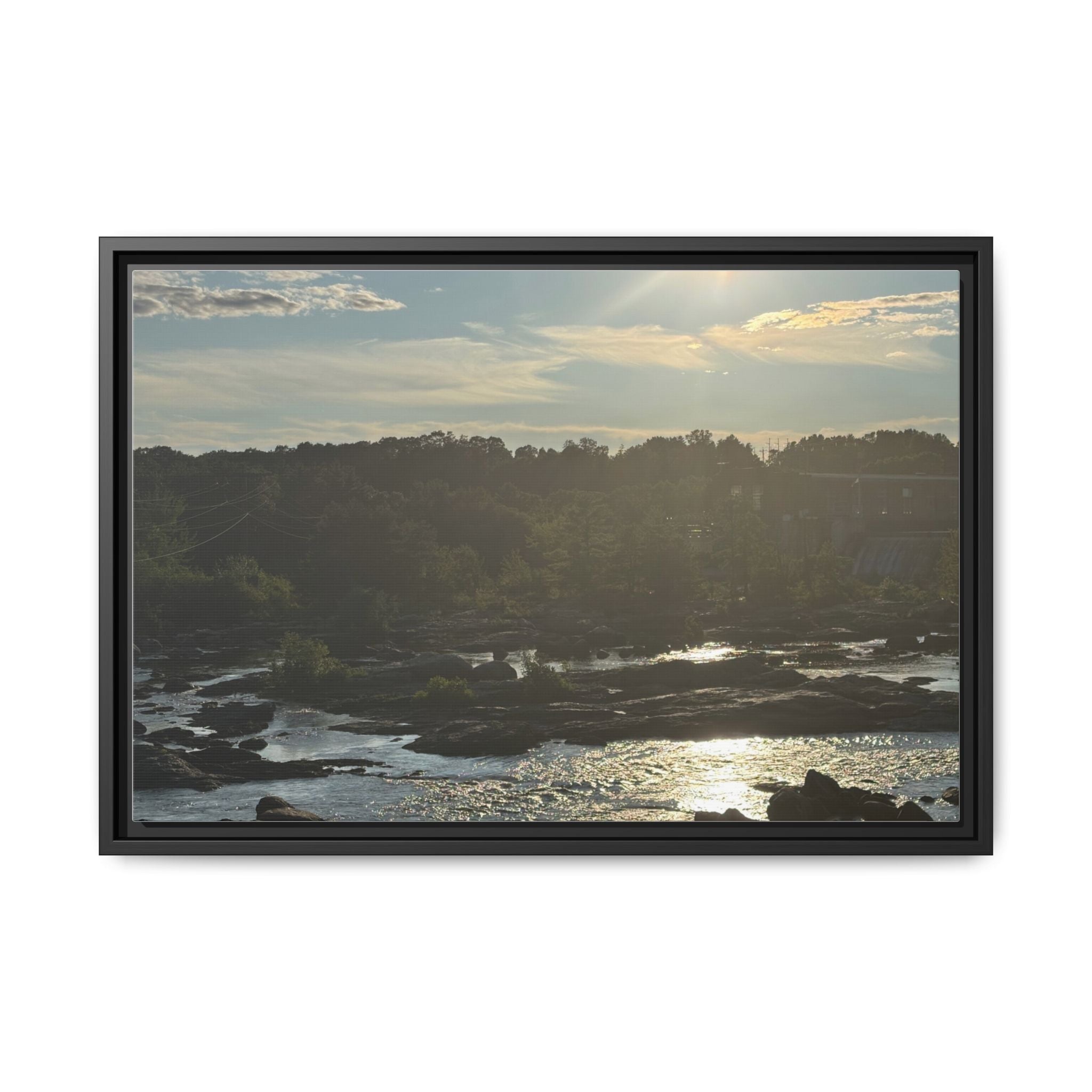 Amoskeag Falls Canvas with Frame