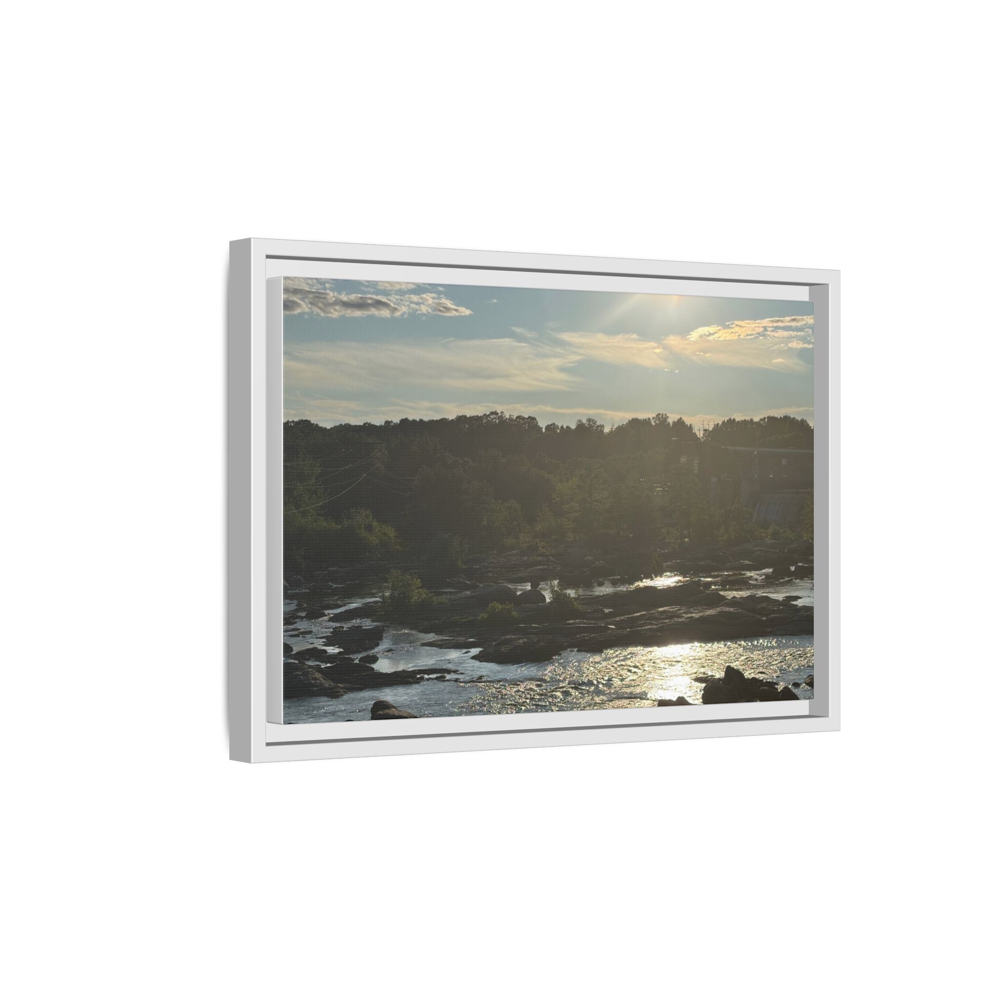 Amoskeag Falls Canvas with Frame