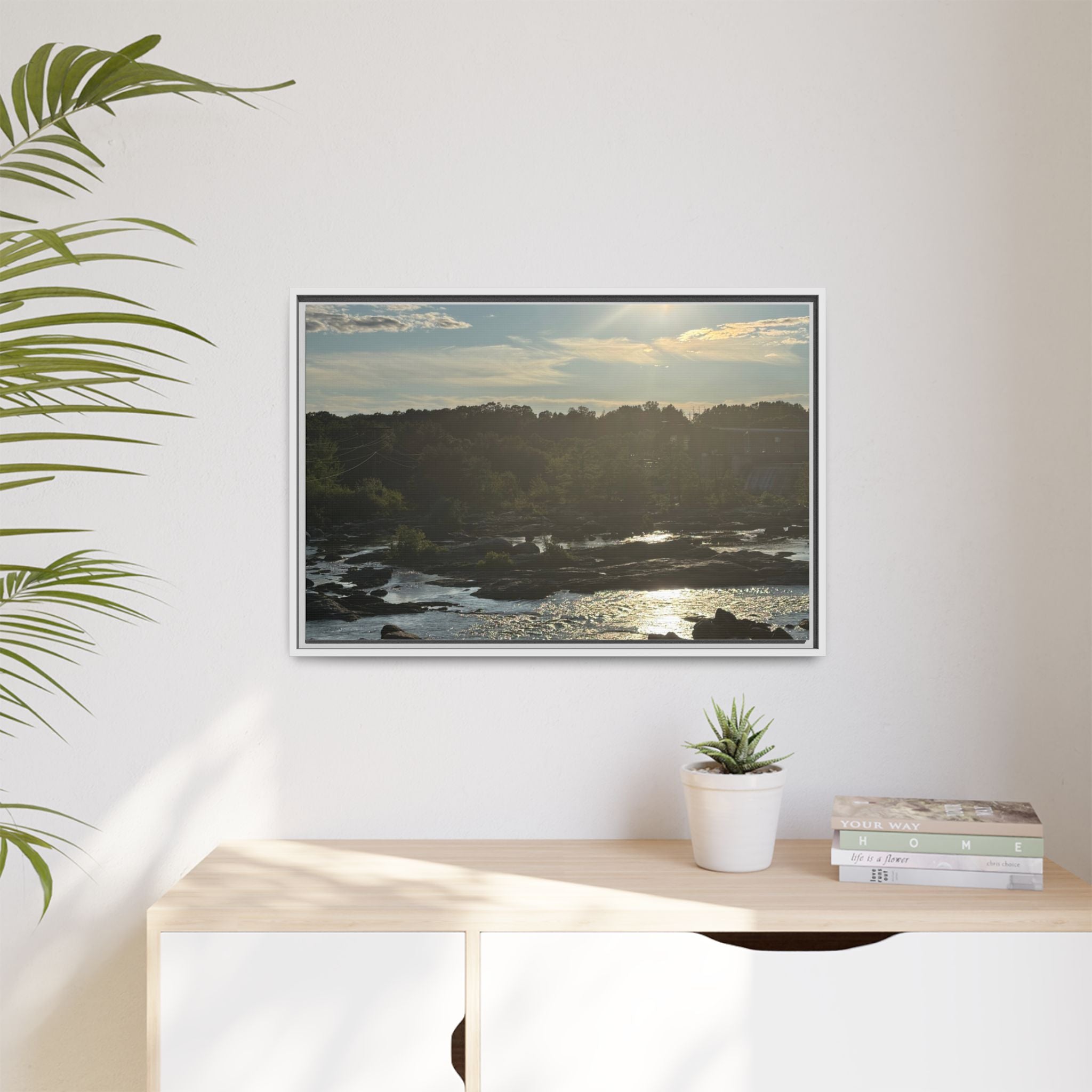 Amoskeag Falls Canvas with Frame