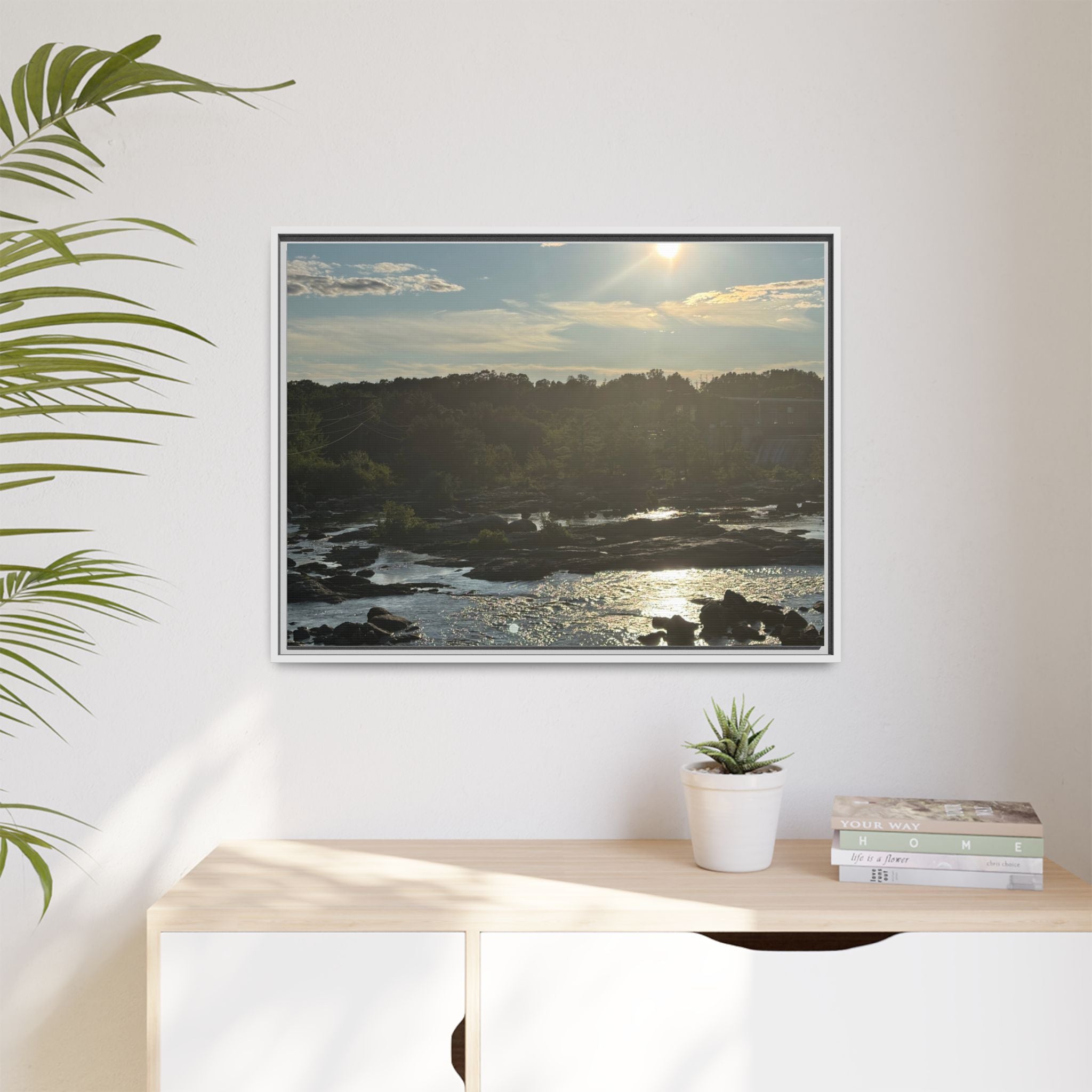 Amoskeag Falls Canvas with Frame