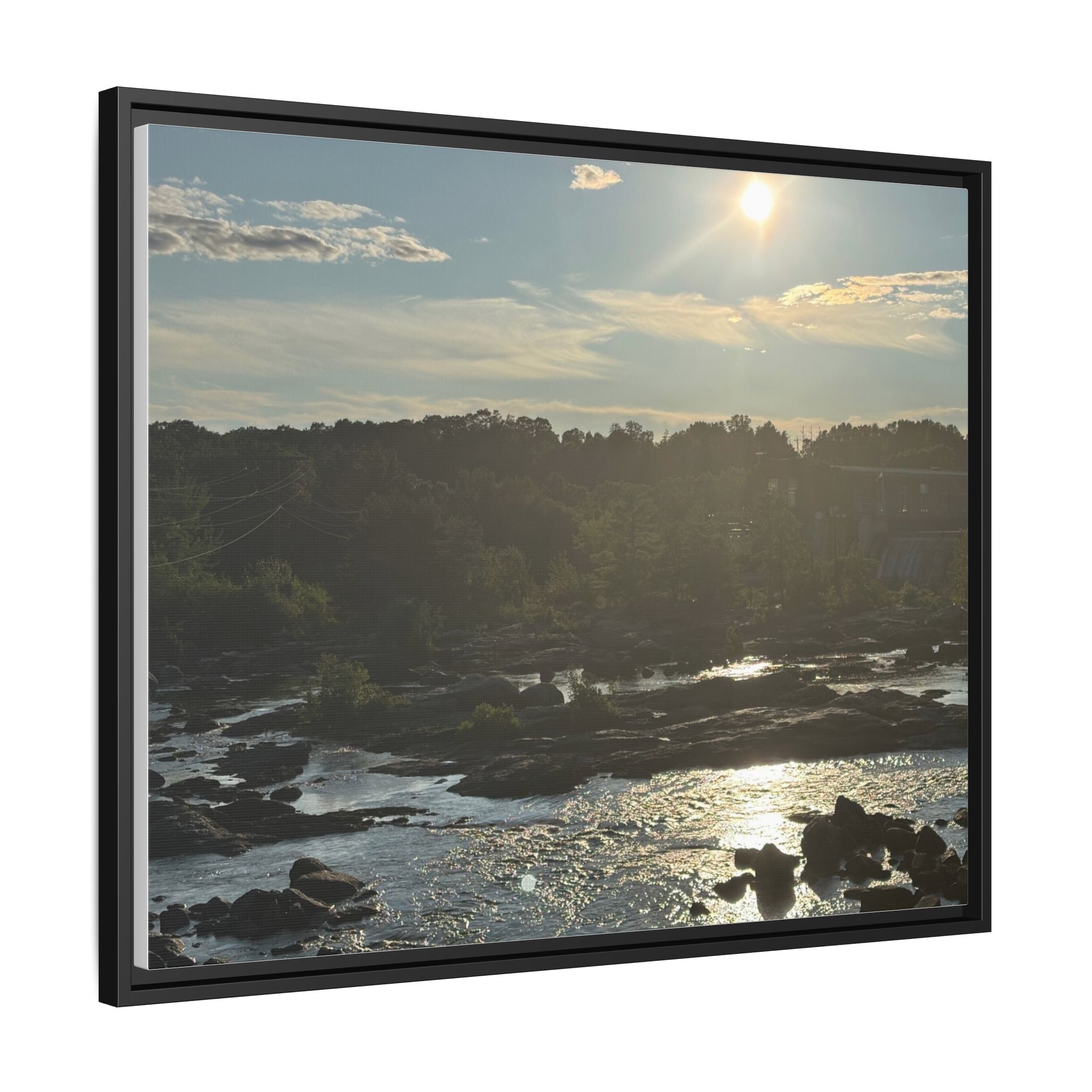 Amoskeag Falls Canvas with Frame