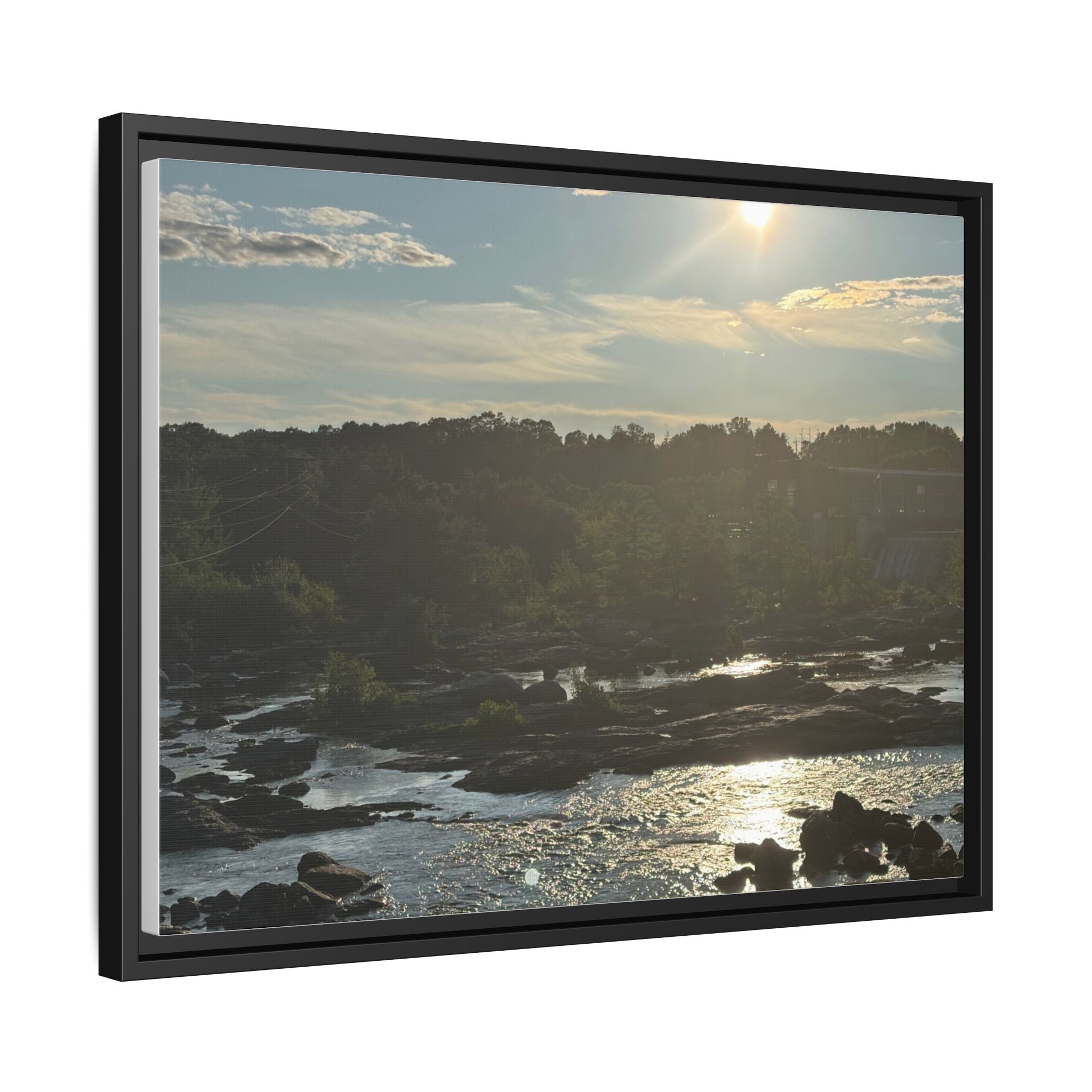 Amoskeag Falls Canvas with Frame