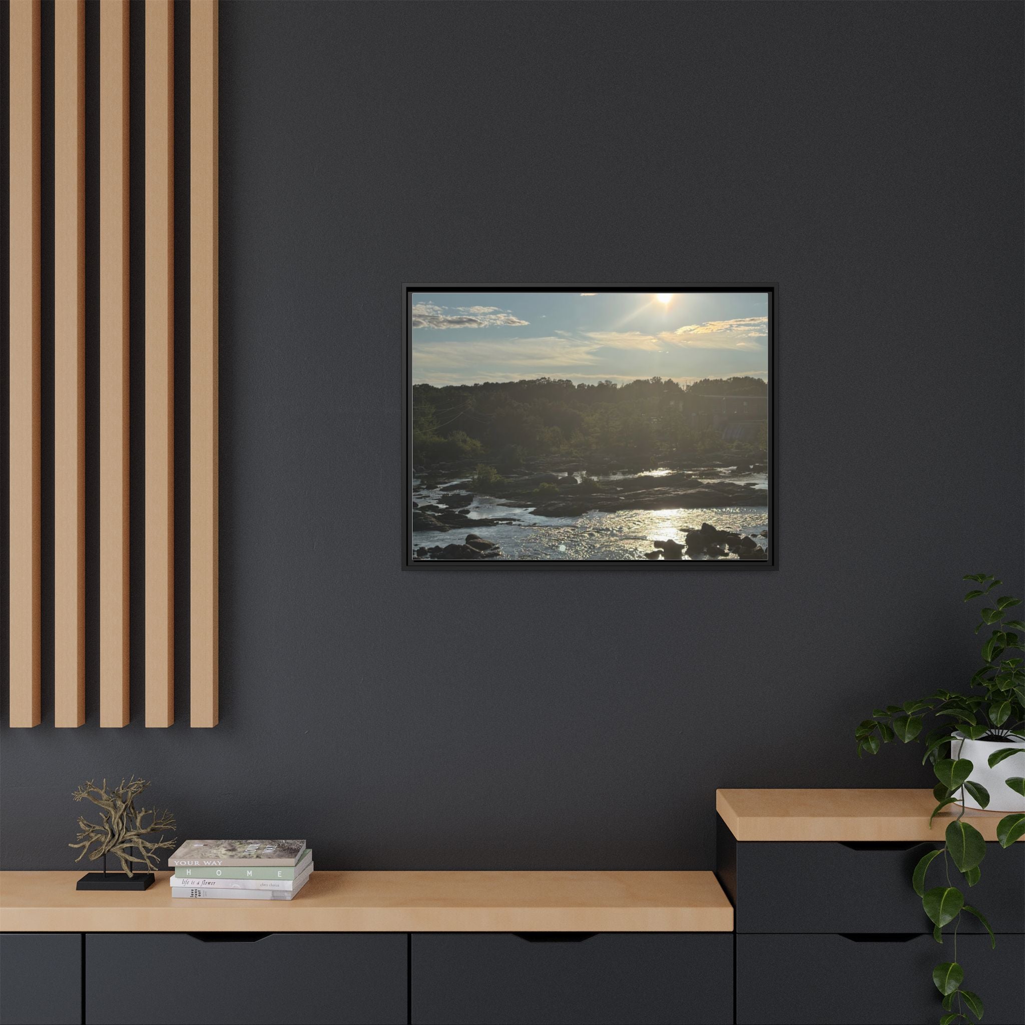 Amoskeag Falls Canvas with Frame