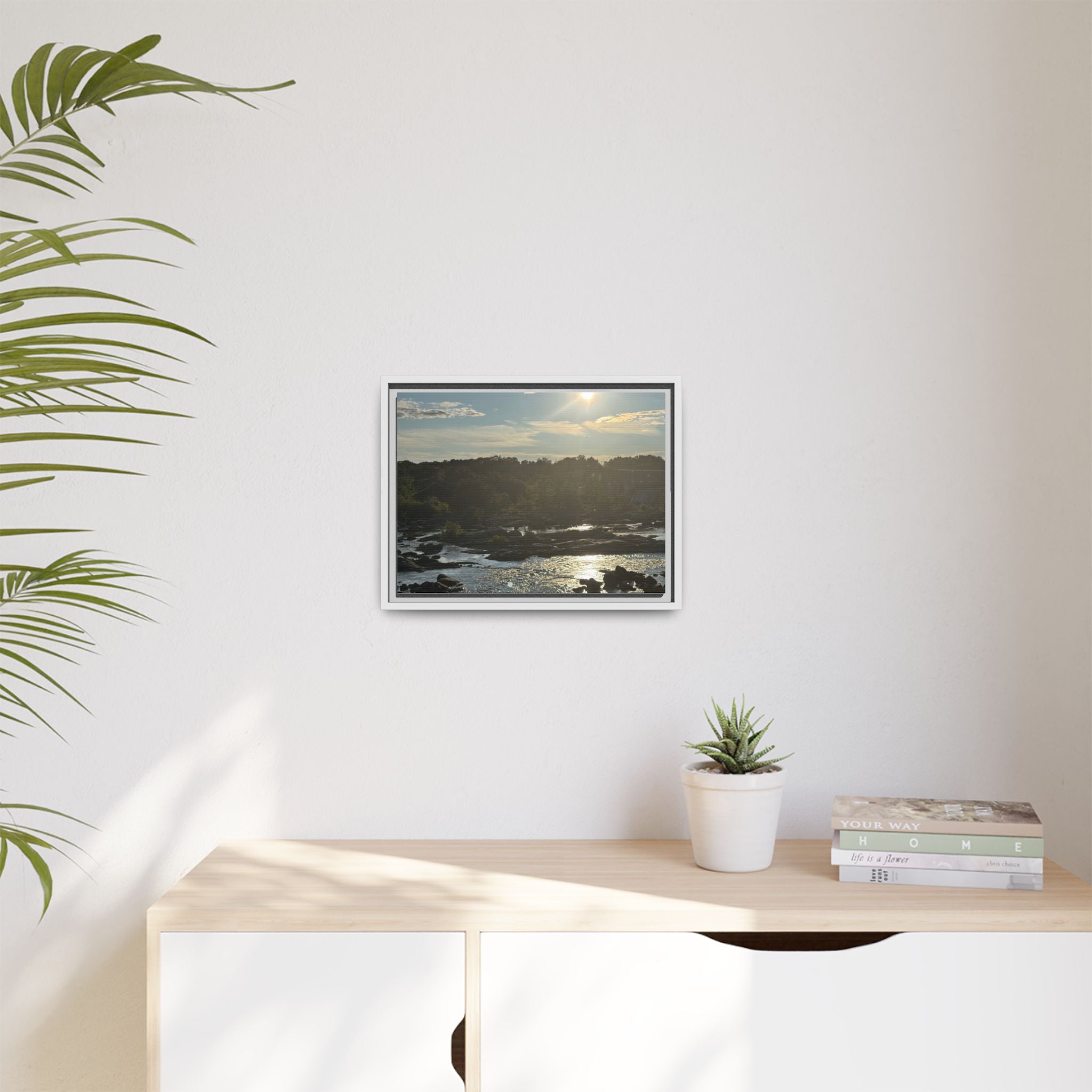 Amoskeag Falls Canvas with Frame
