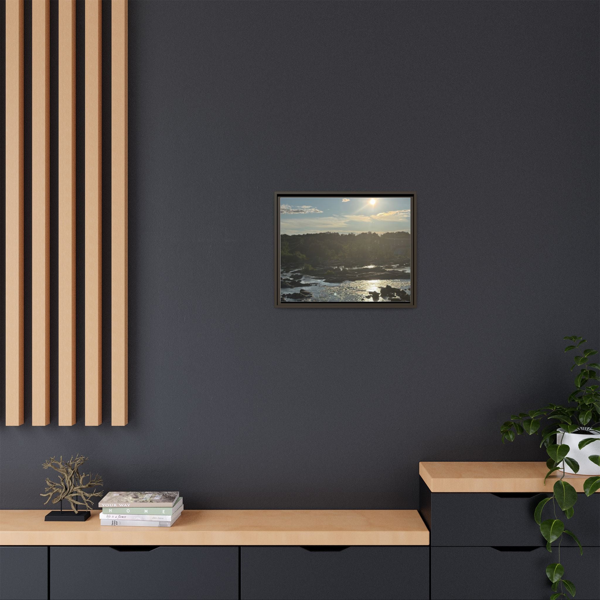 Amoskeag Falls Canvas with Frame
