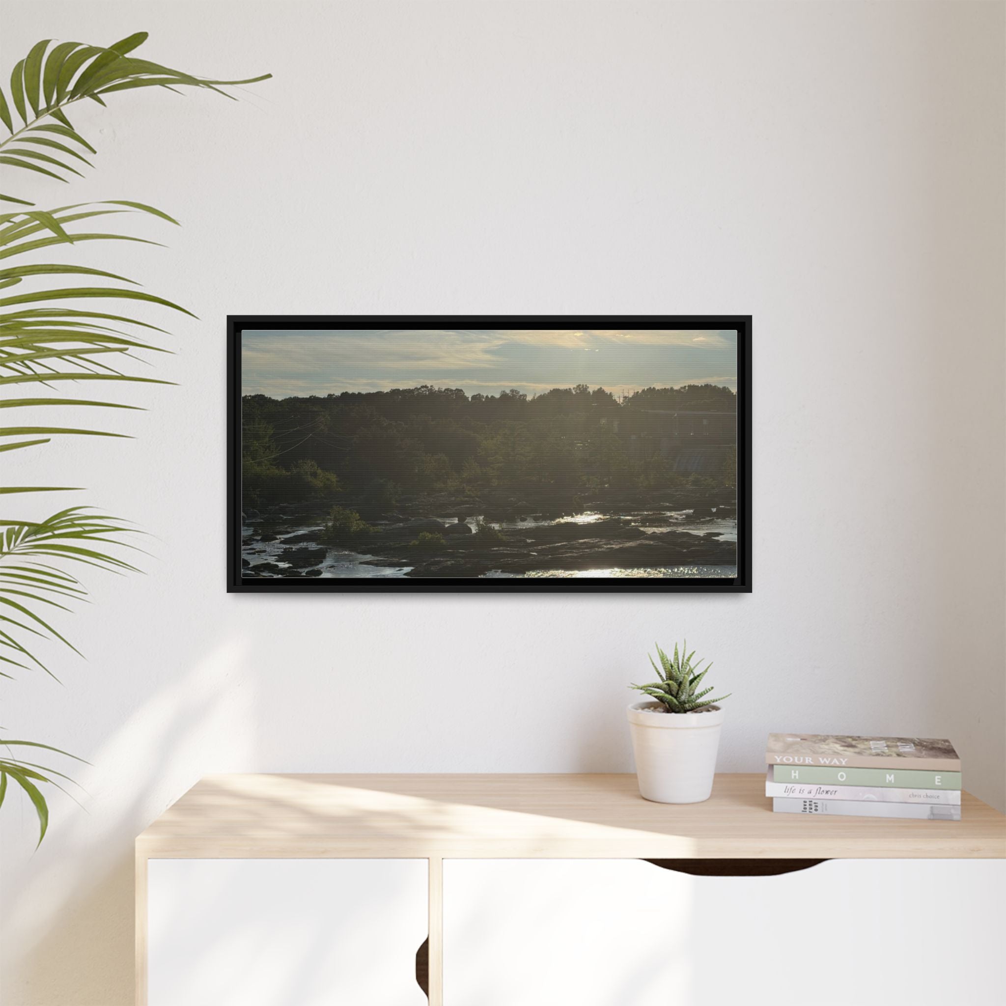 Amoskeag Falls Canvas with Frame