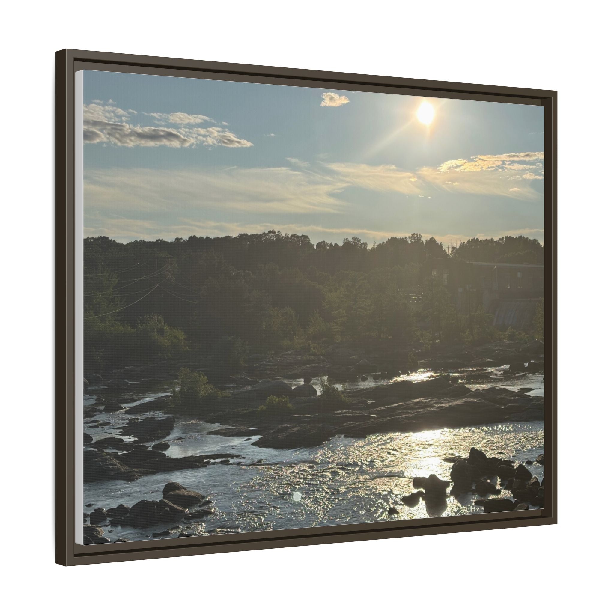 Amoskeag Falls Canvas with Frame
