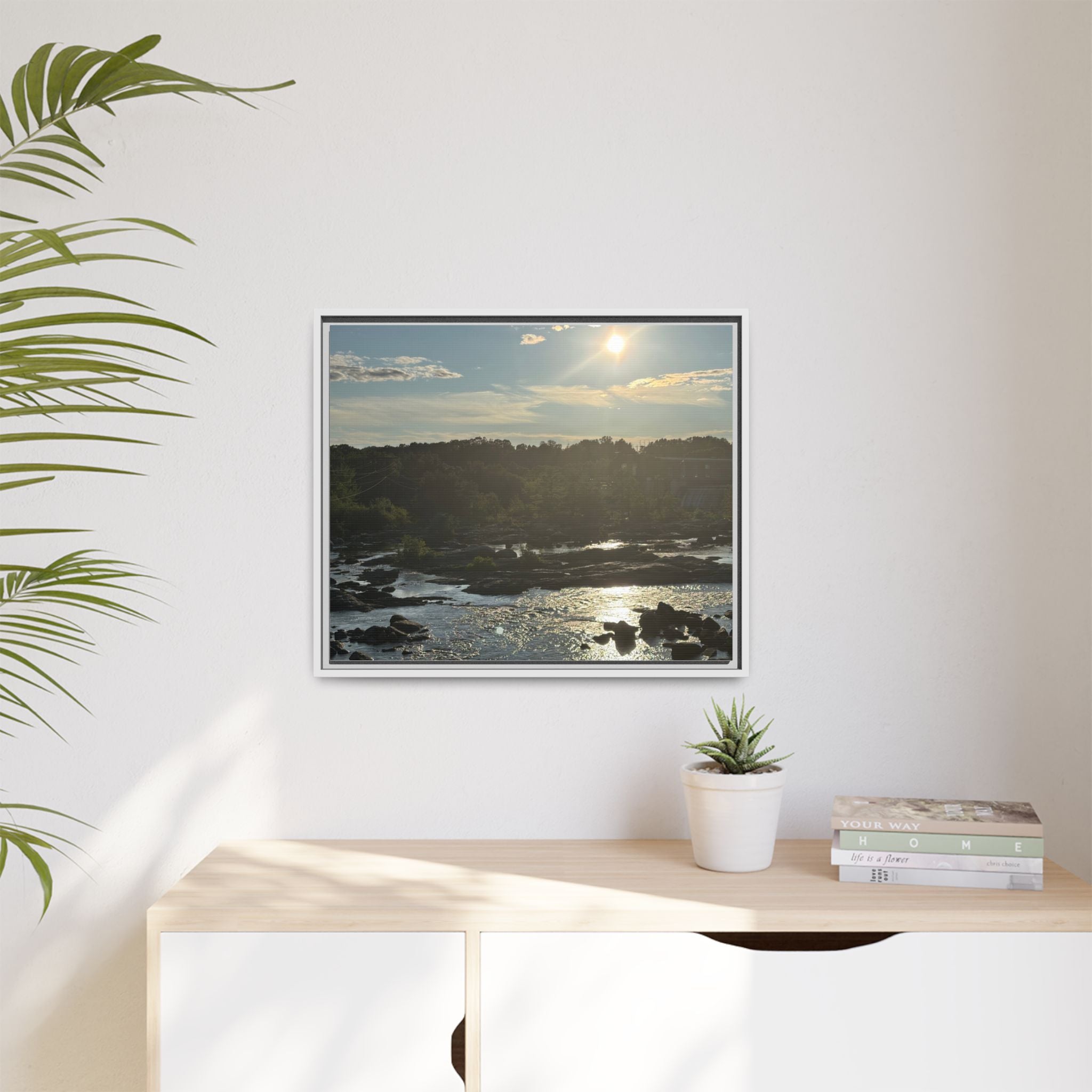 Amoskeag Falls Canvas with Frame