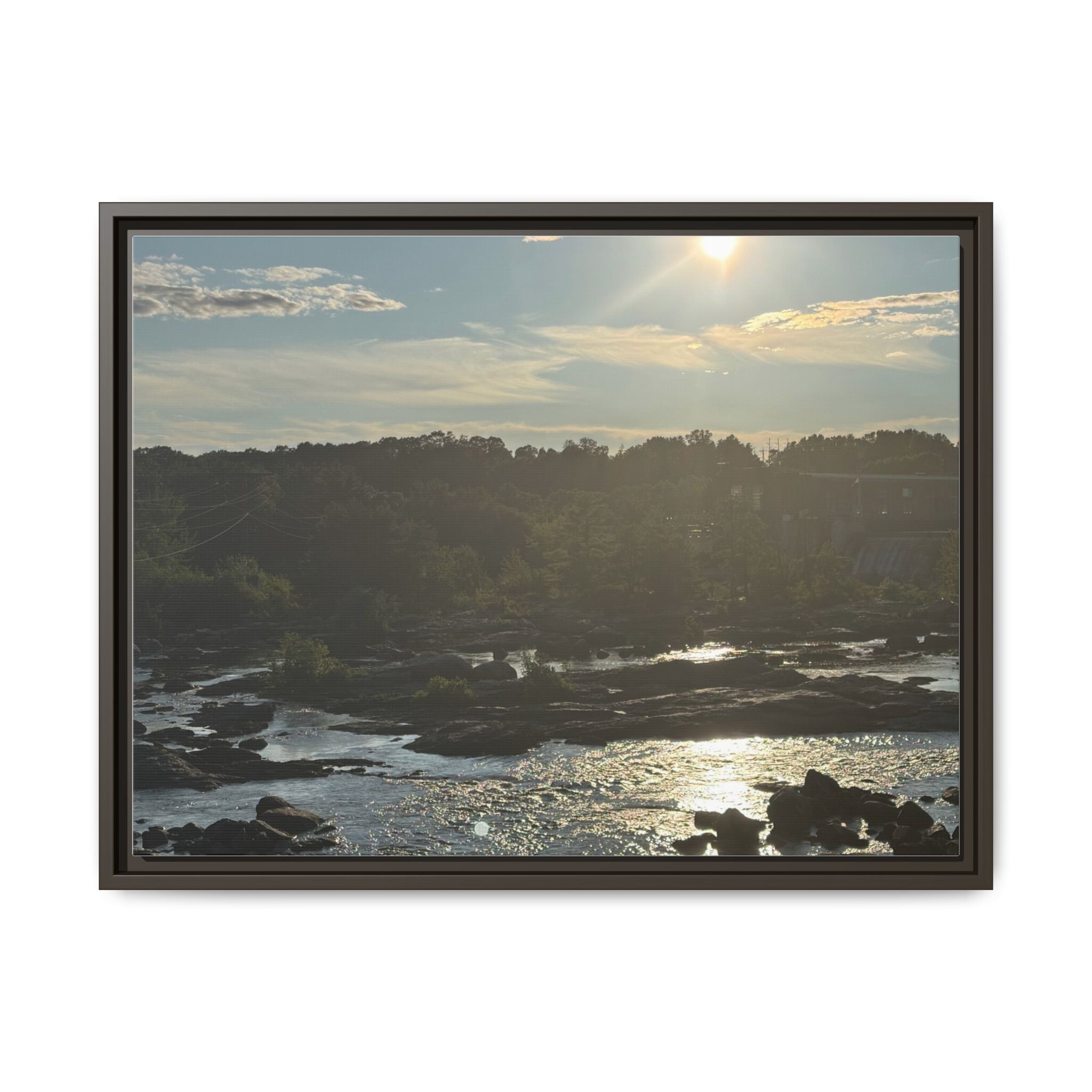 Amoskeag Falls Canvas with Frame