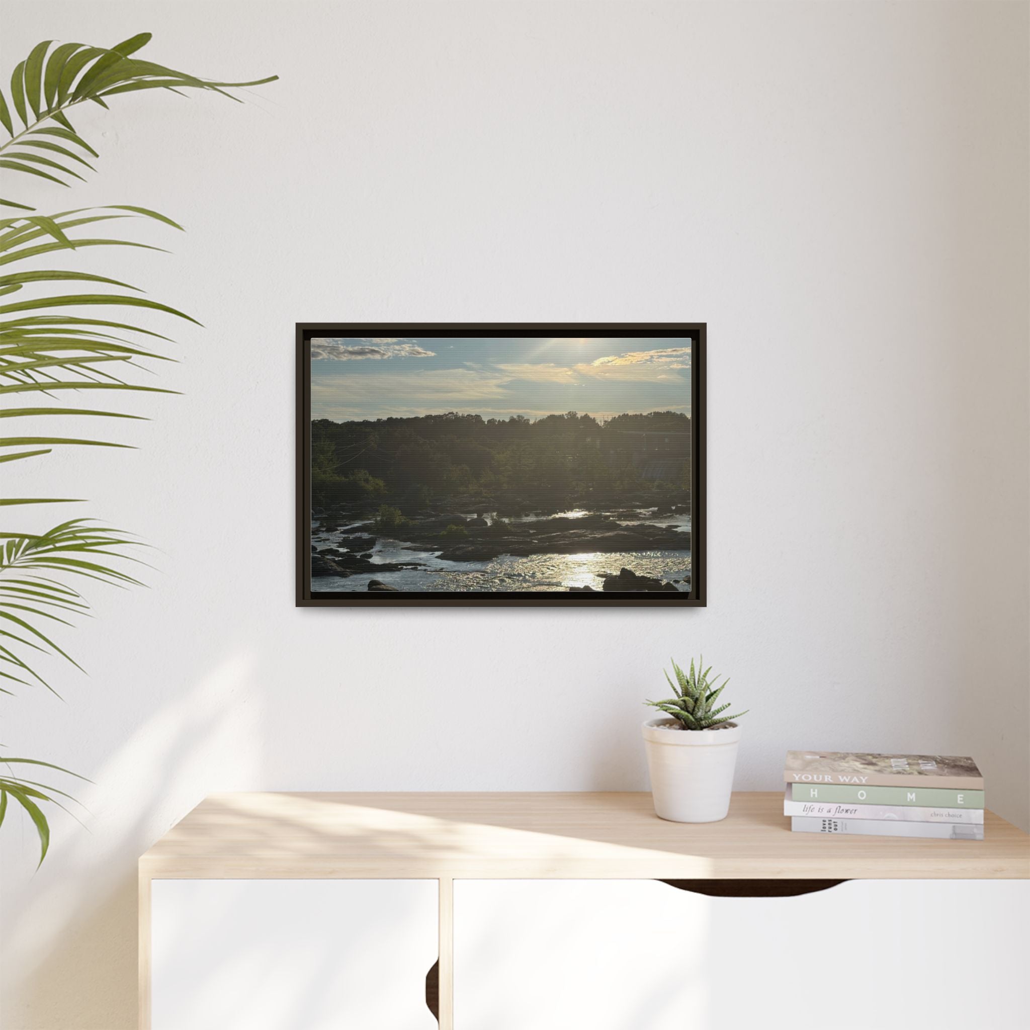 Amoskeag Falls Canvas with Frame