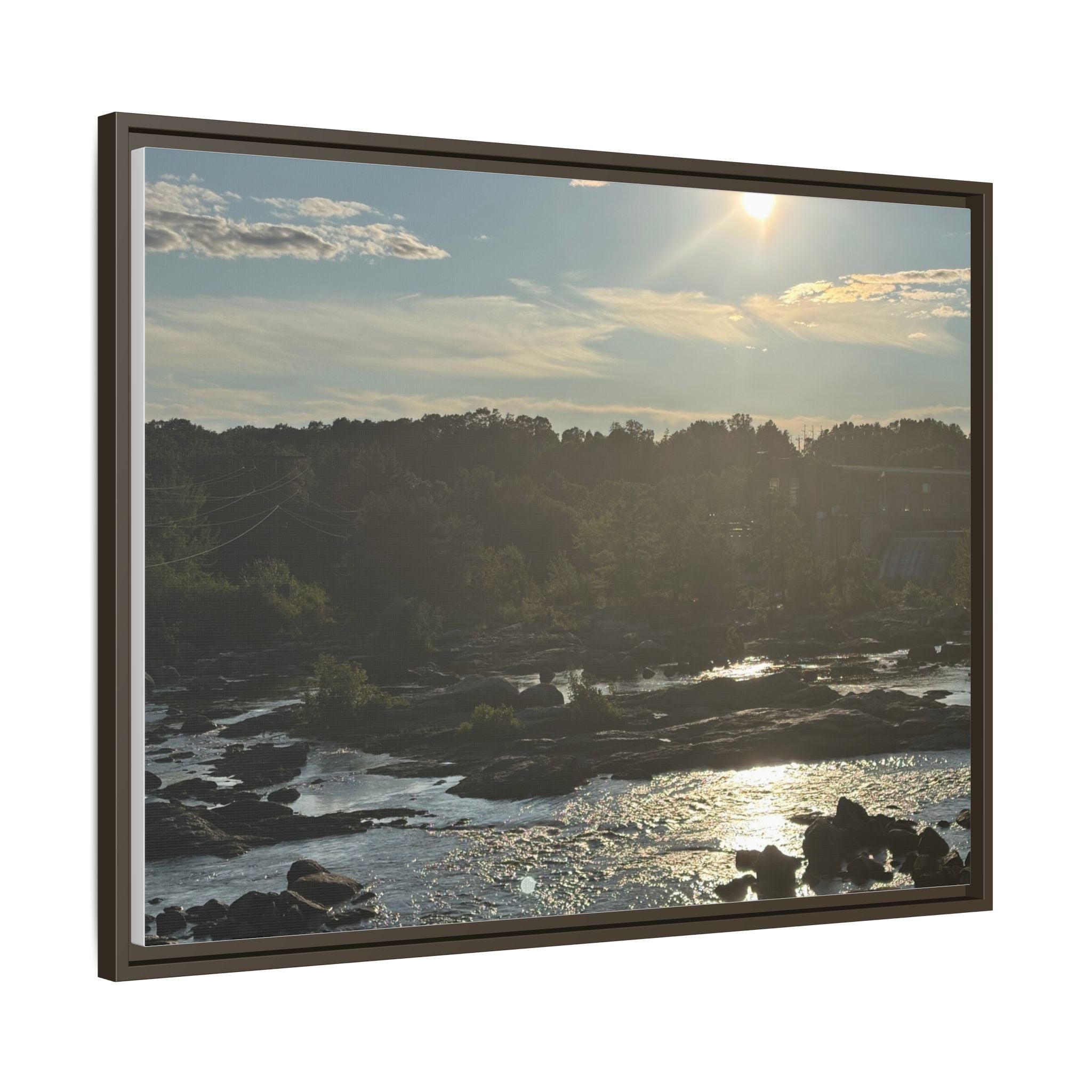 Amoskeag Falls Canvas with Frame