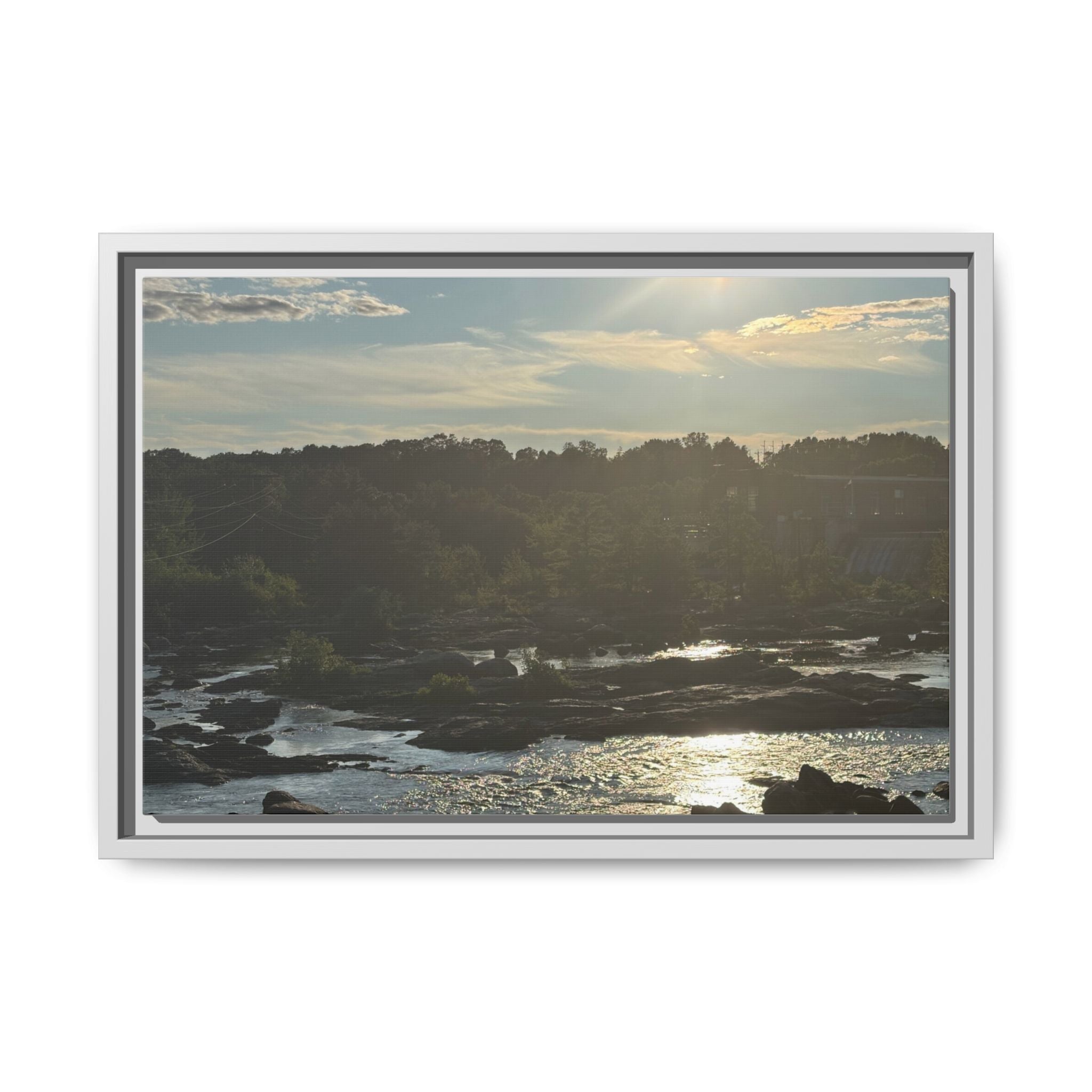 Amoskeag Falls Canvas with Frame