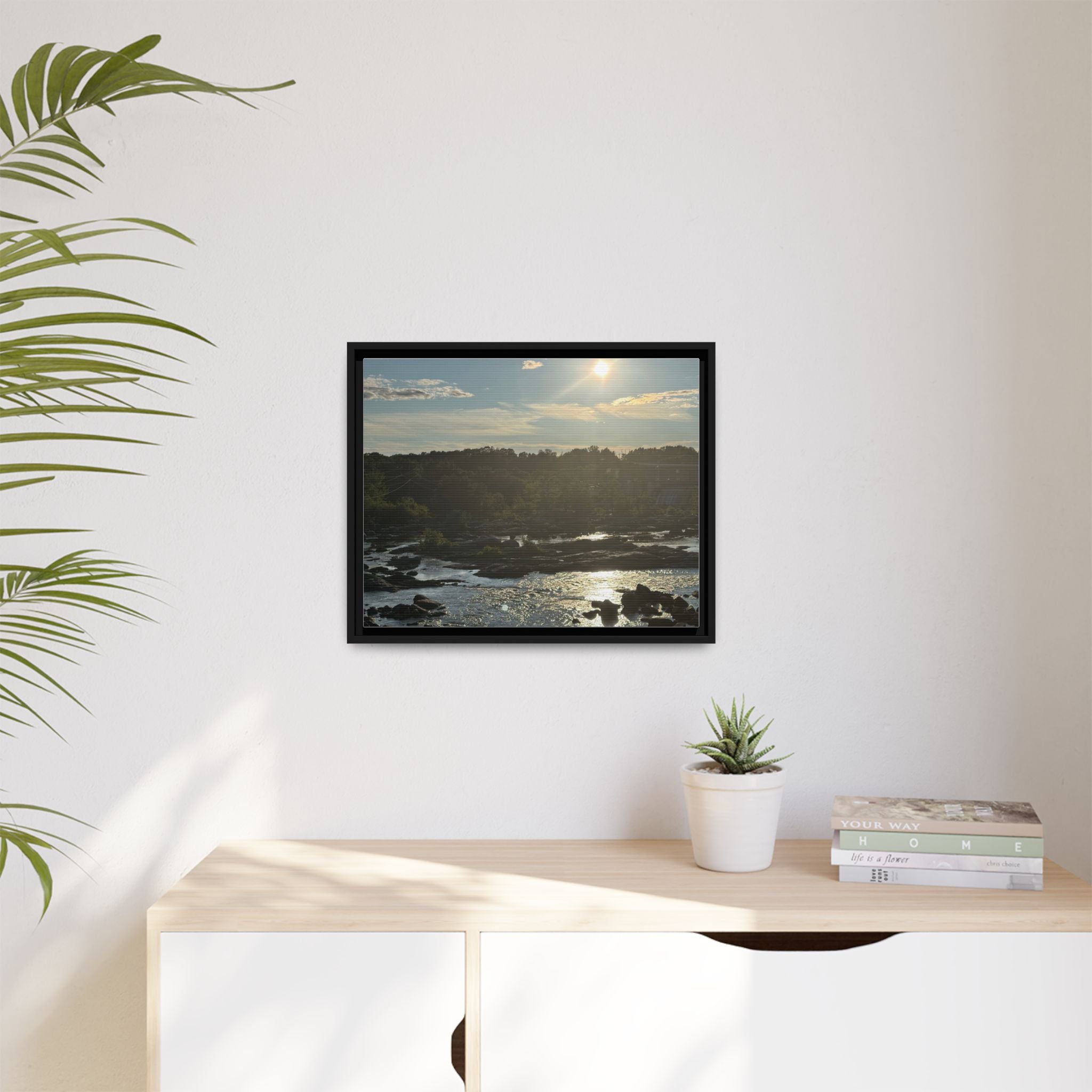 Amoskeag Falls Canvas with Frame