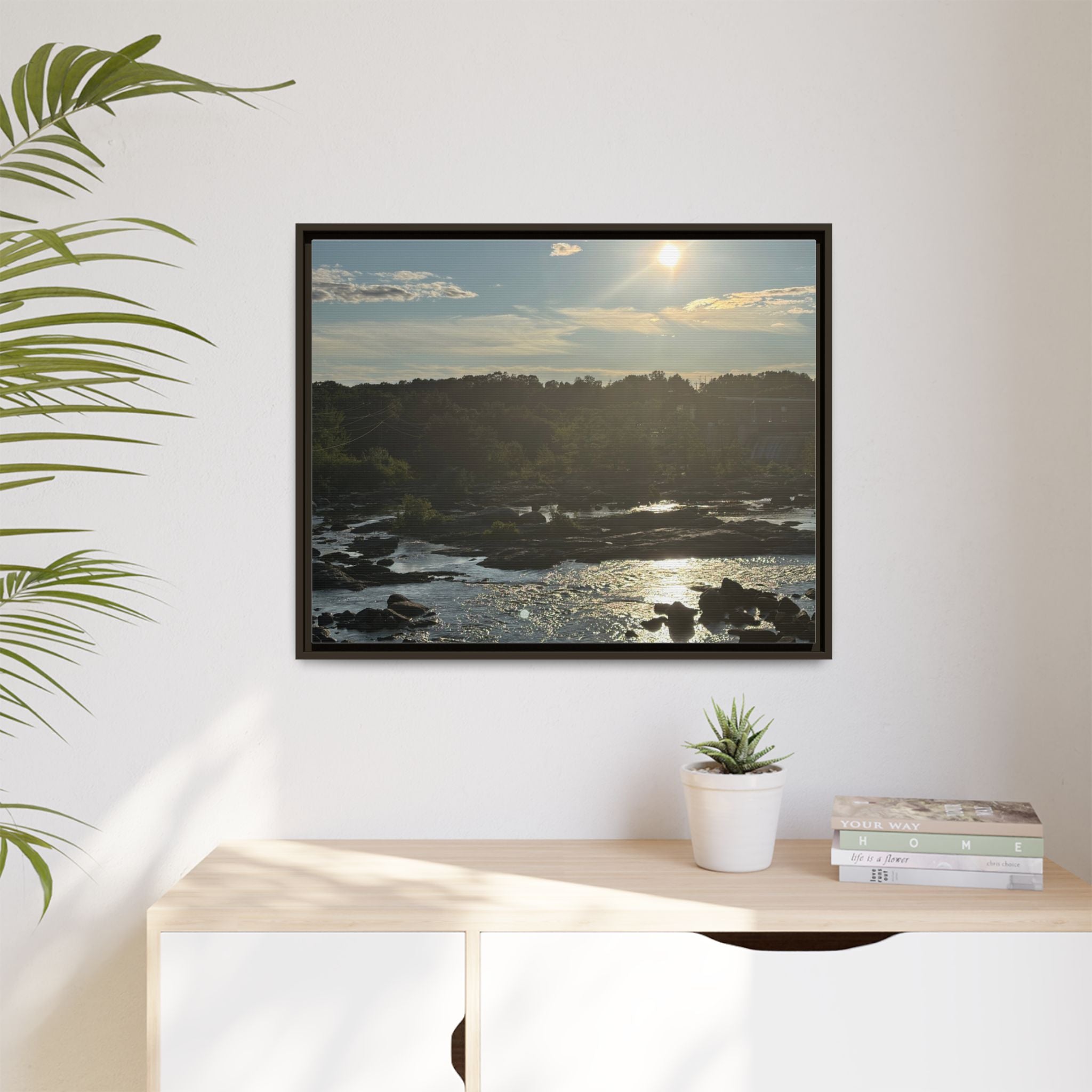 Amoskeag Falls Canvas with Frame