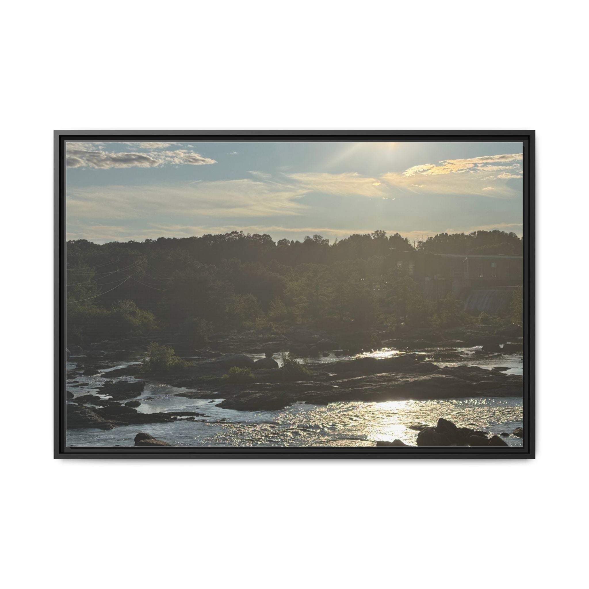 Amoskeag Falls Canvas with Frame