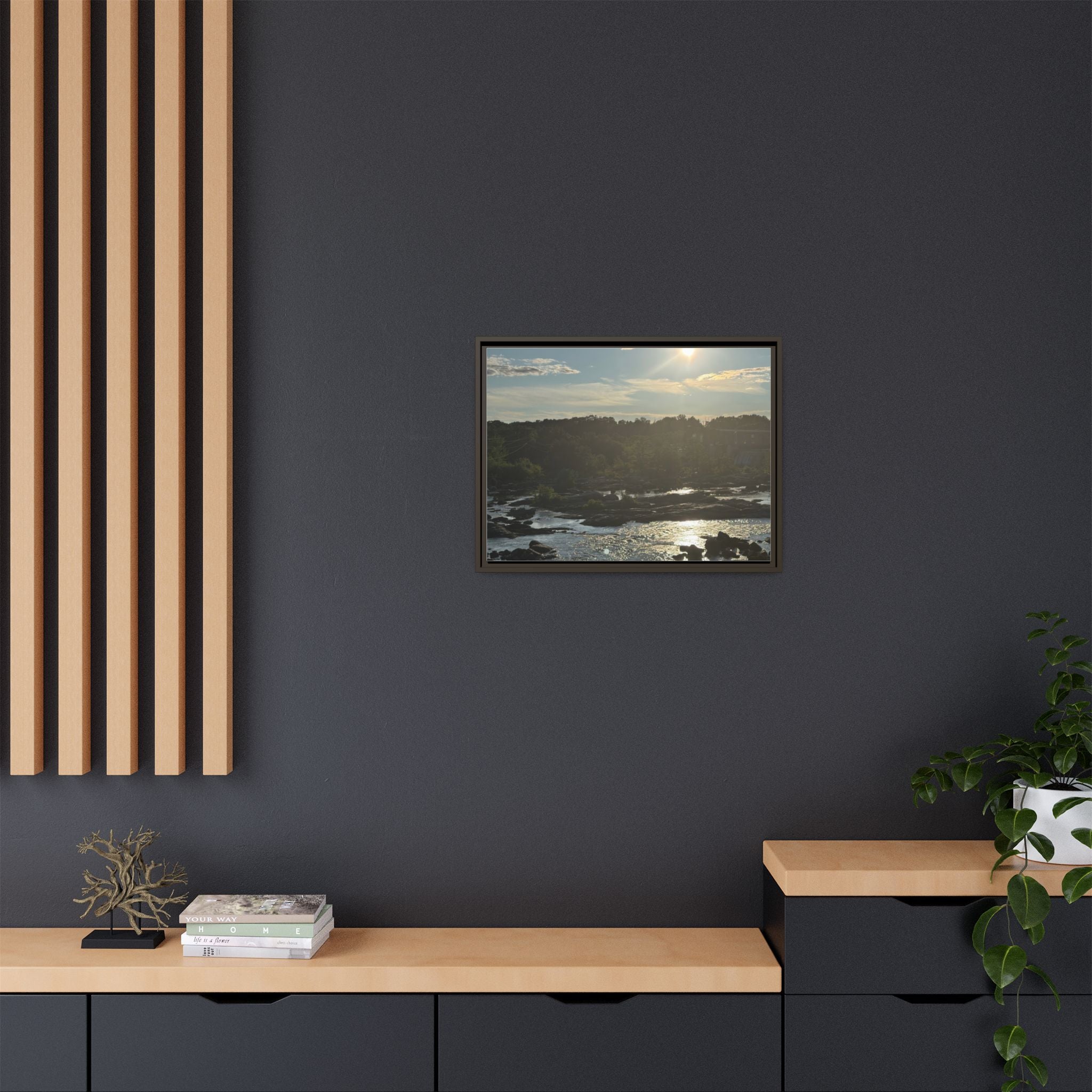 Amoskeag Falls Canvas with Frame