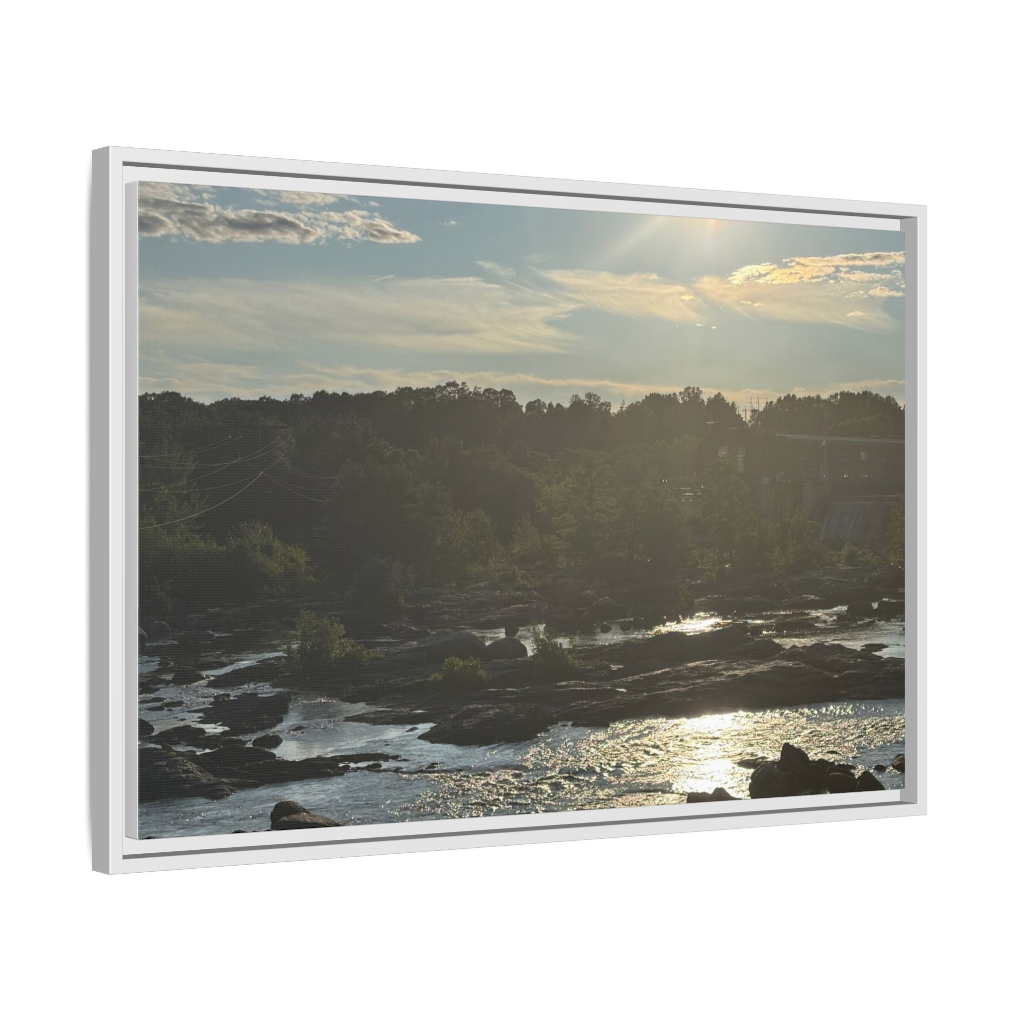 Amoskeag Falls Canvas with Frame