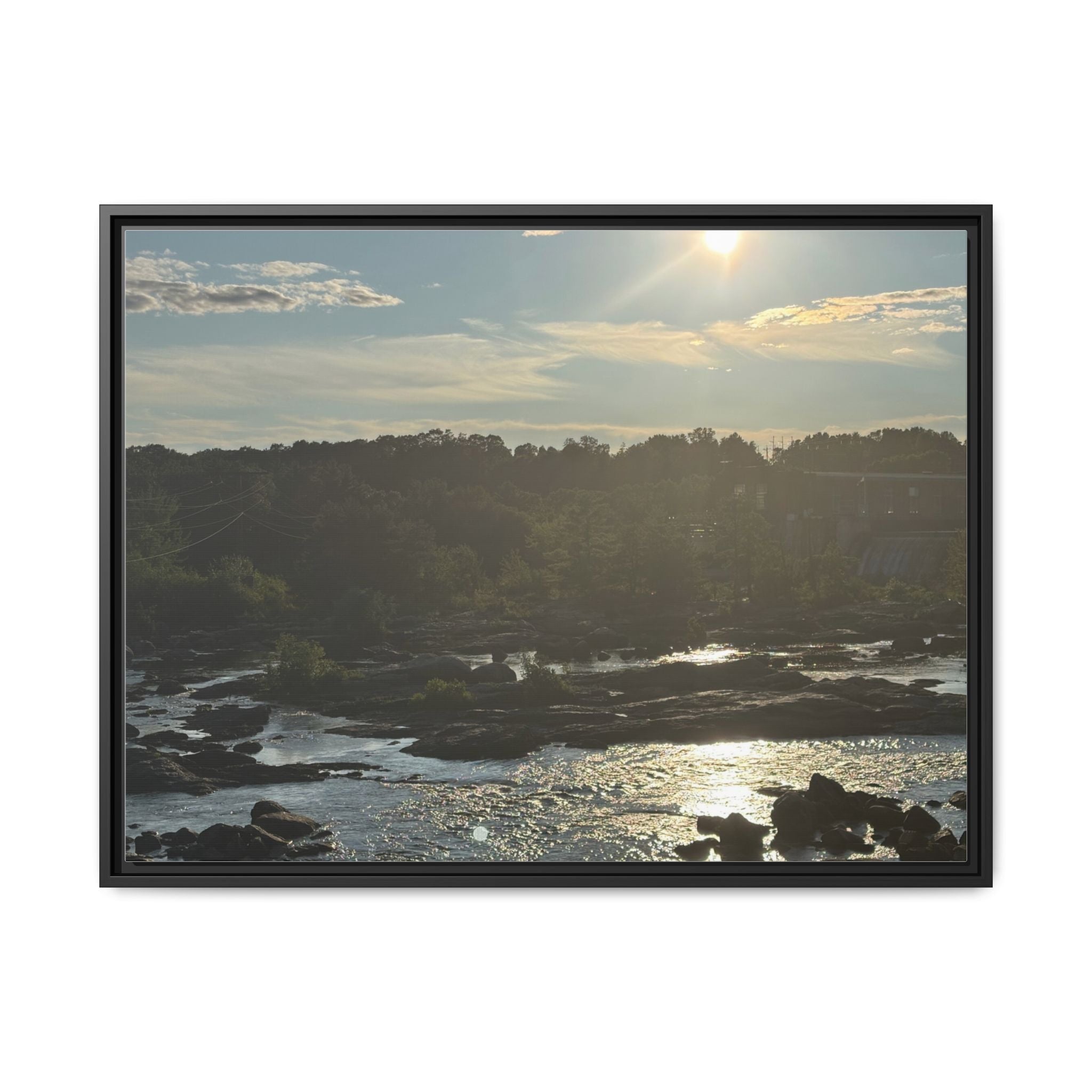 Amoskeag Falls Canvas with Frame