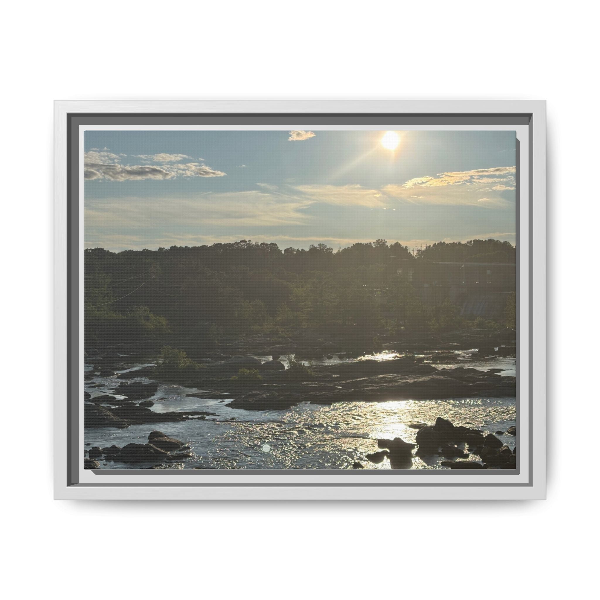 Amoskeag Falls Canvas with Frame