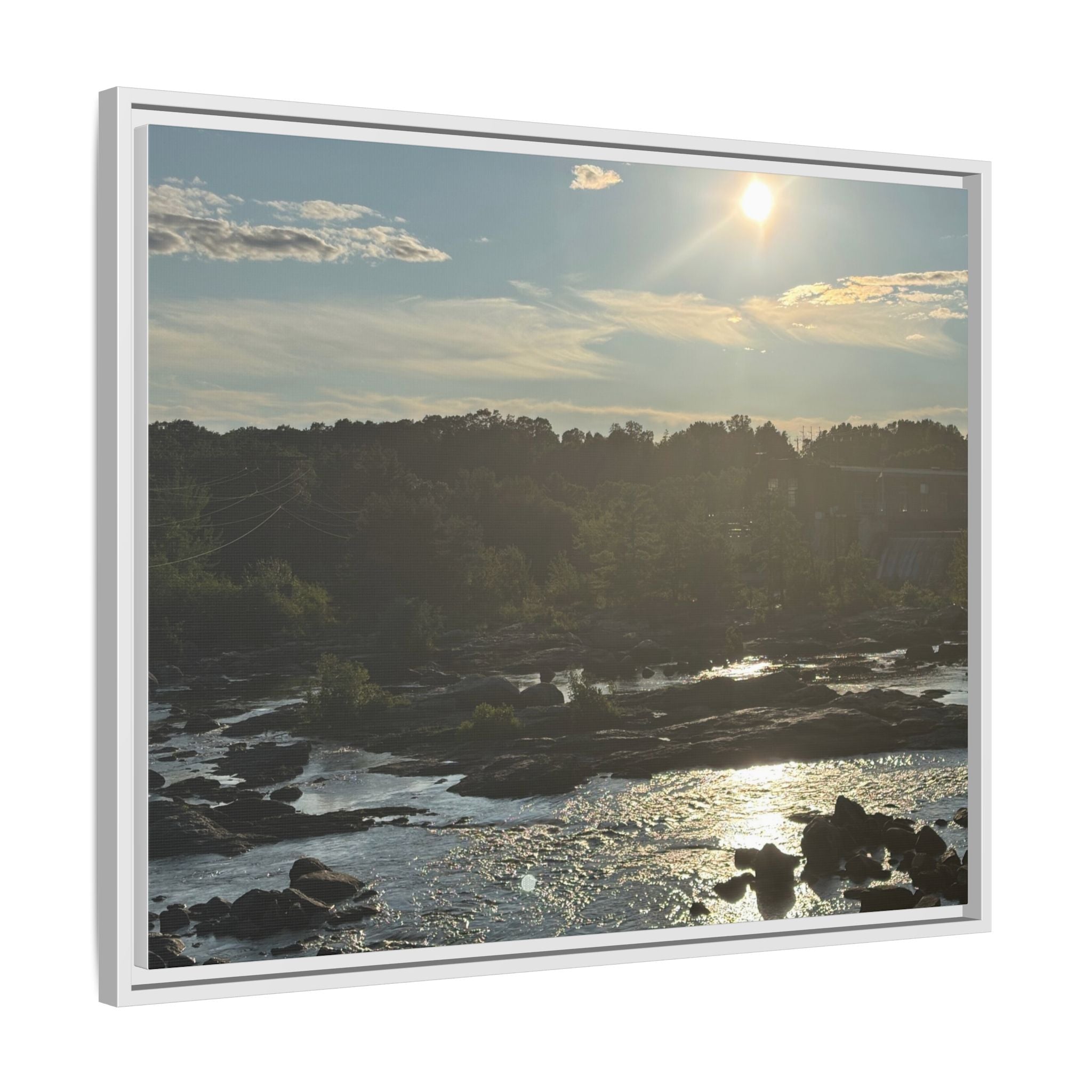 Amoskeag Falls Canvas with Frame