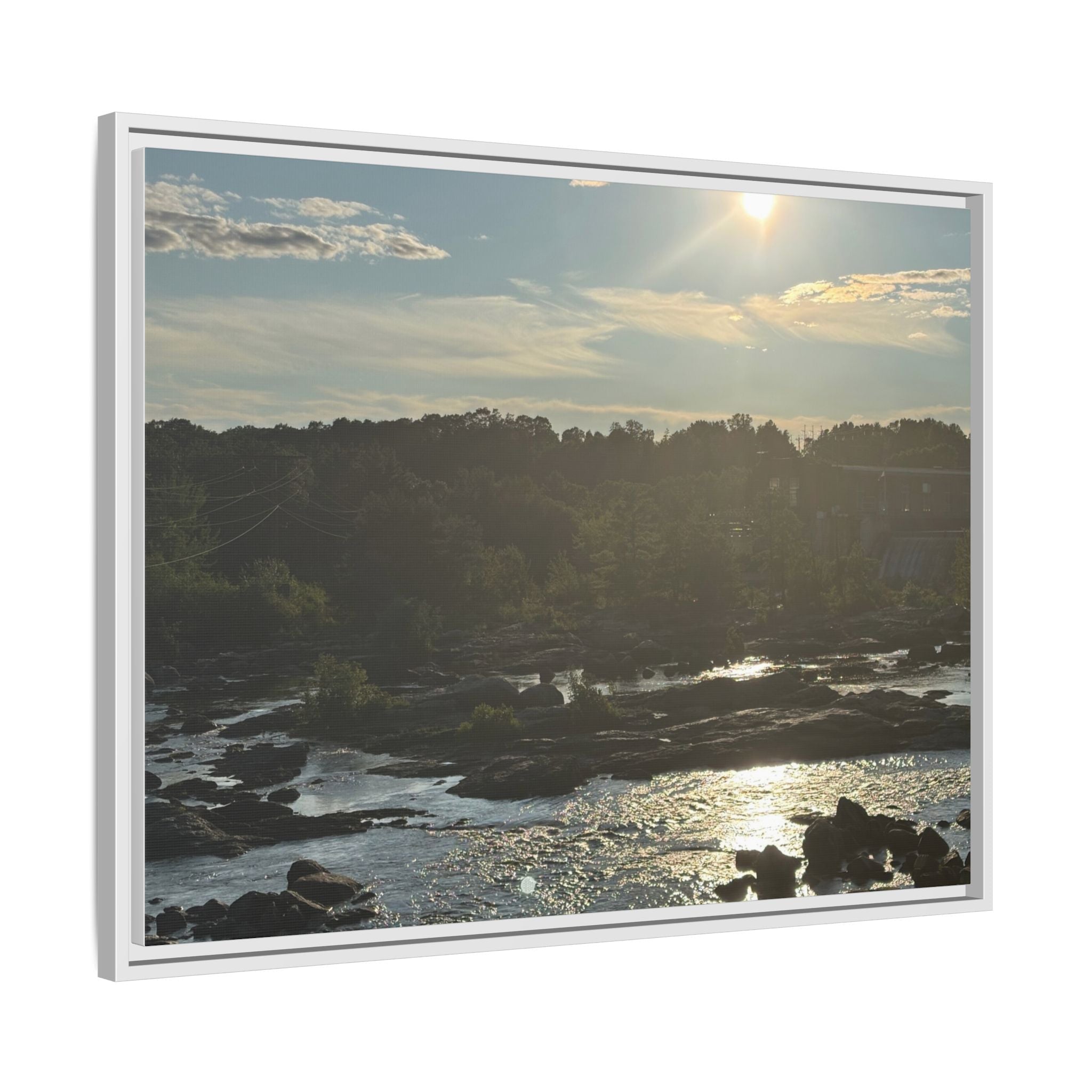 Amoskeag Falls Canvas with Frame