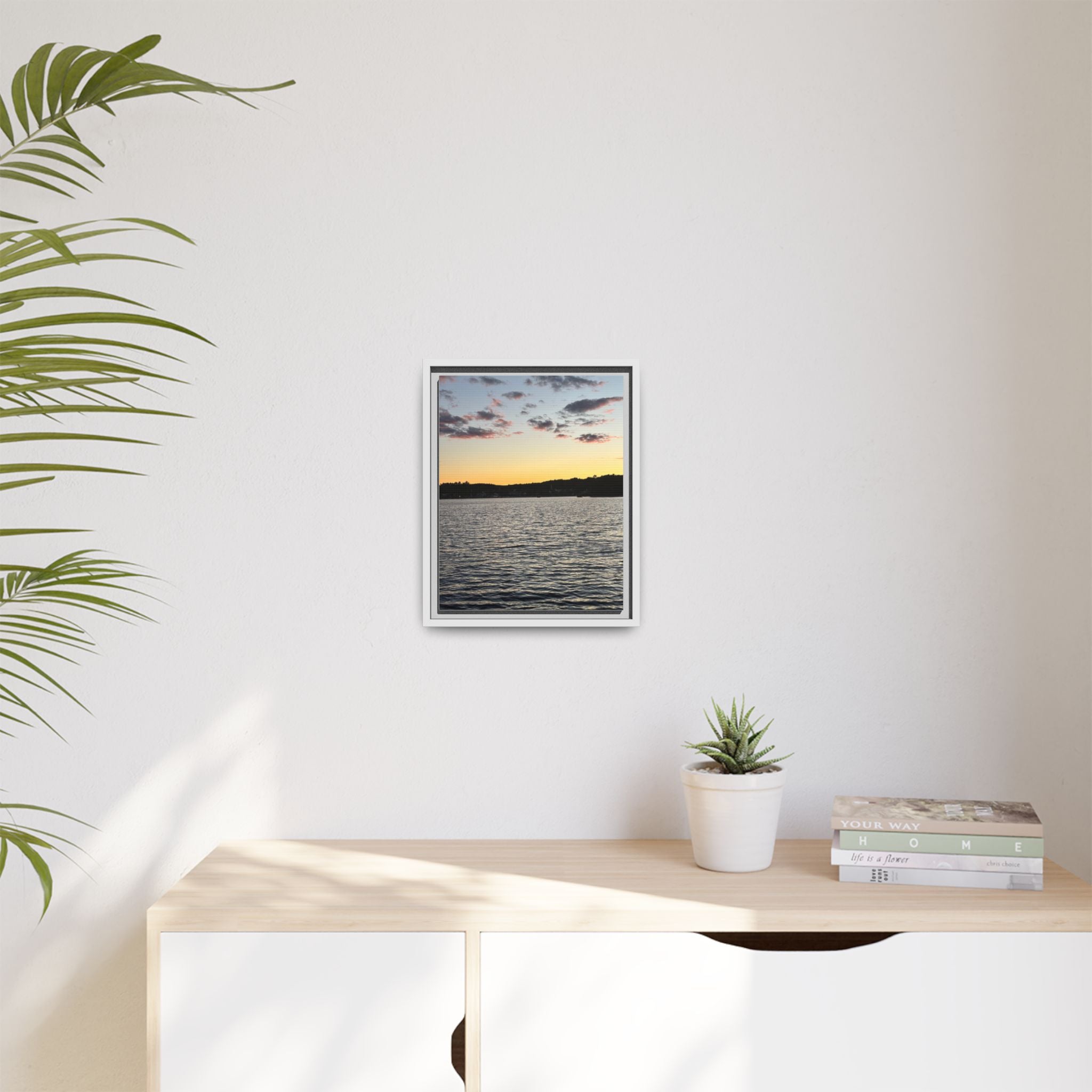 Canvas Wall Art - Sunset on the Lake