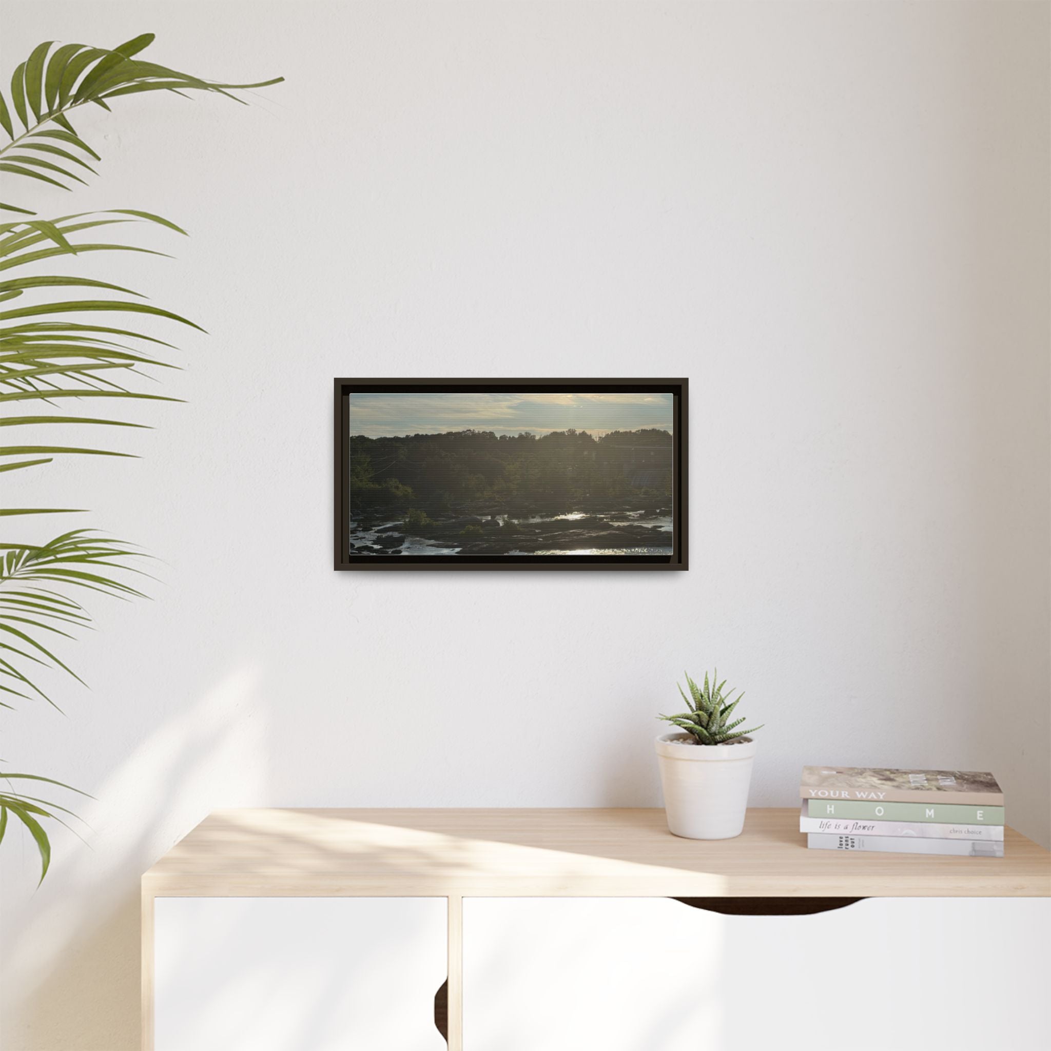 Amoskeag Falls Canvas with Frame