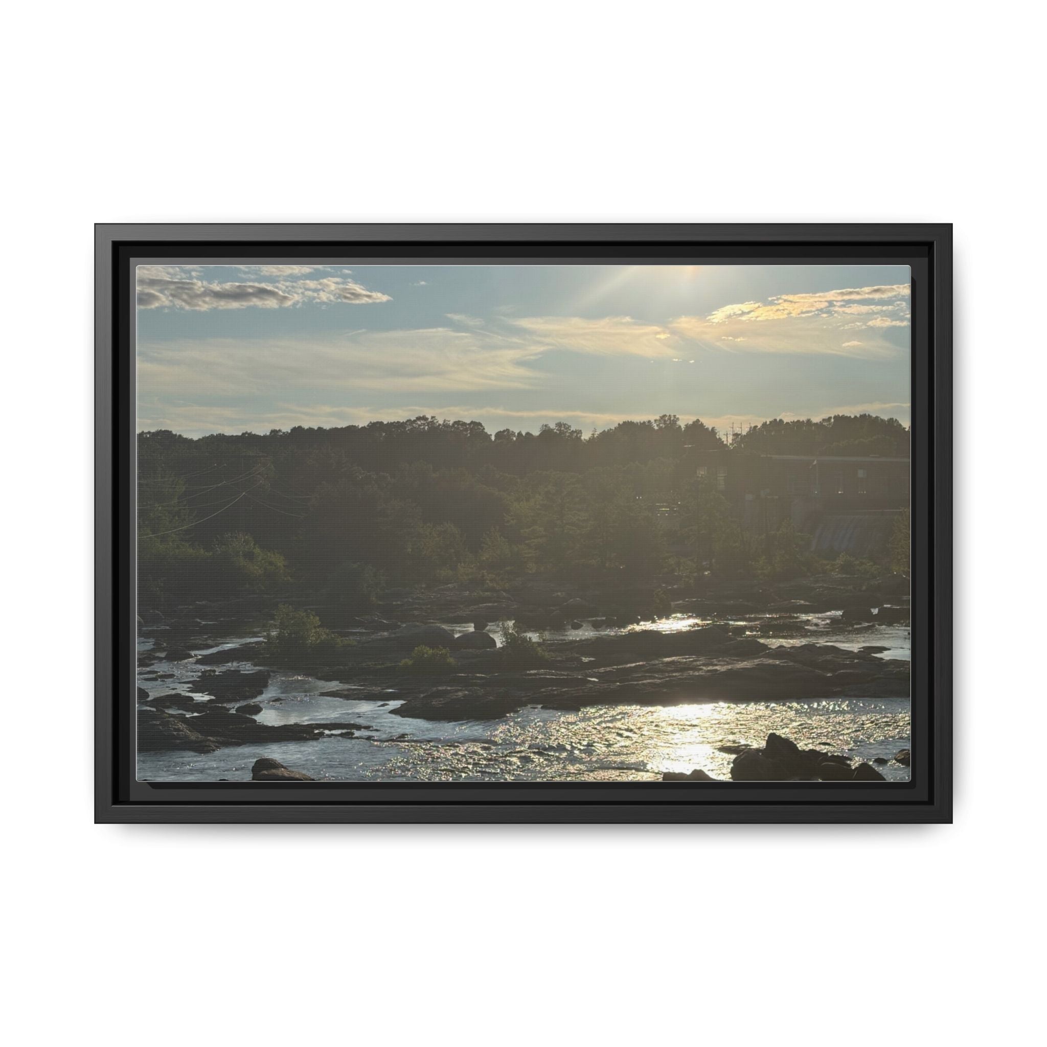 Amoskeag Falls Canvas with Frame