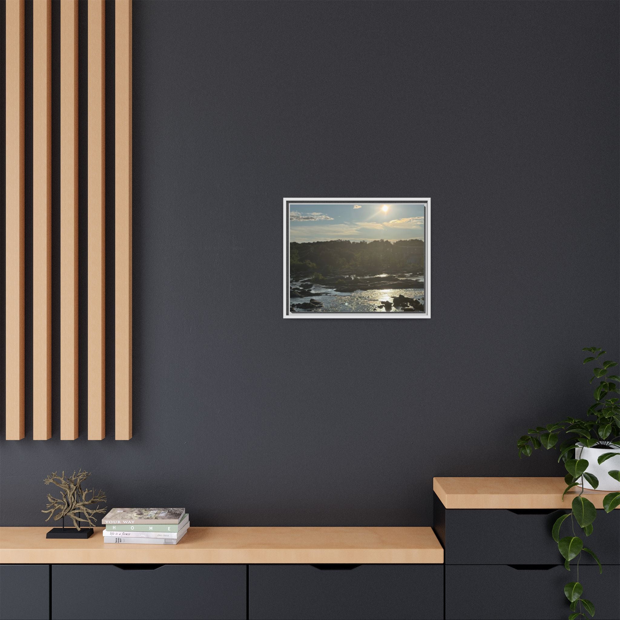 Amoskeag Falls Canvas with Frame