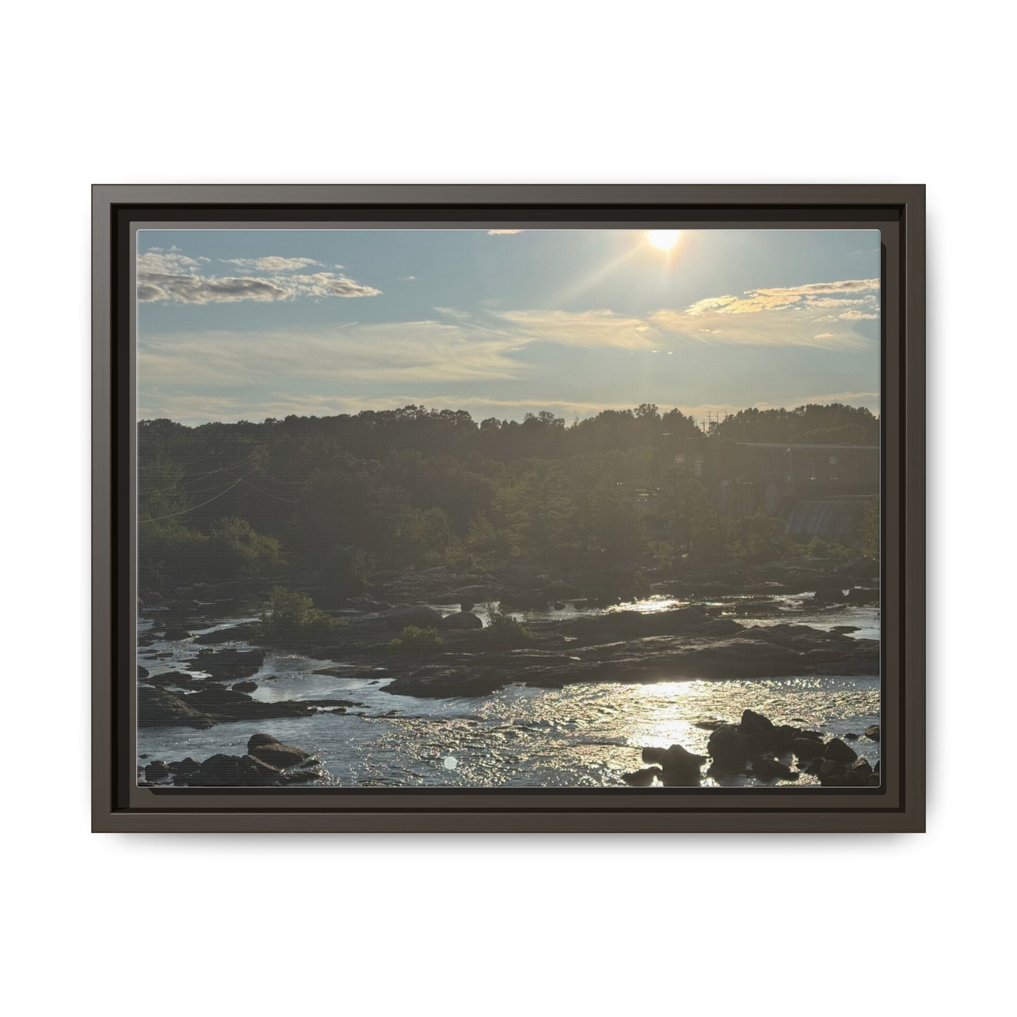 Amoskeag Falls Canvas with Frame