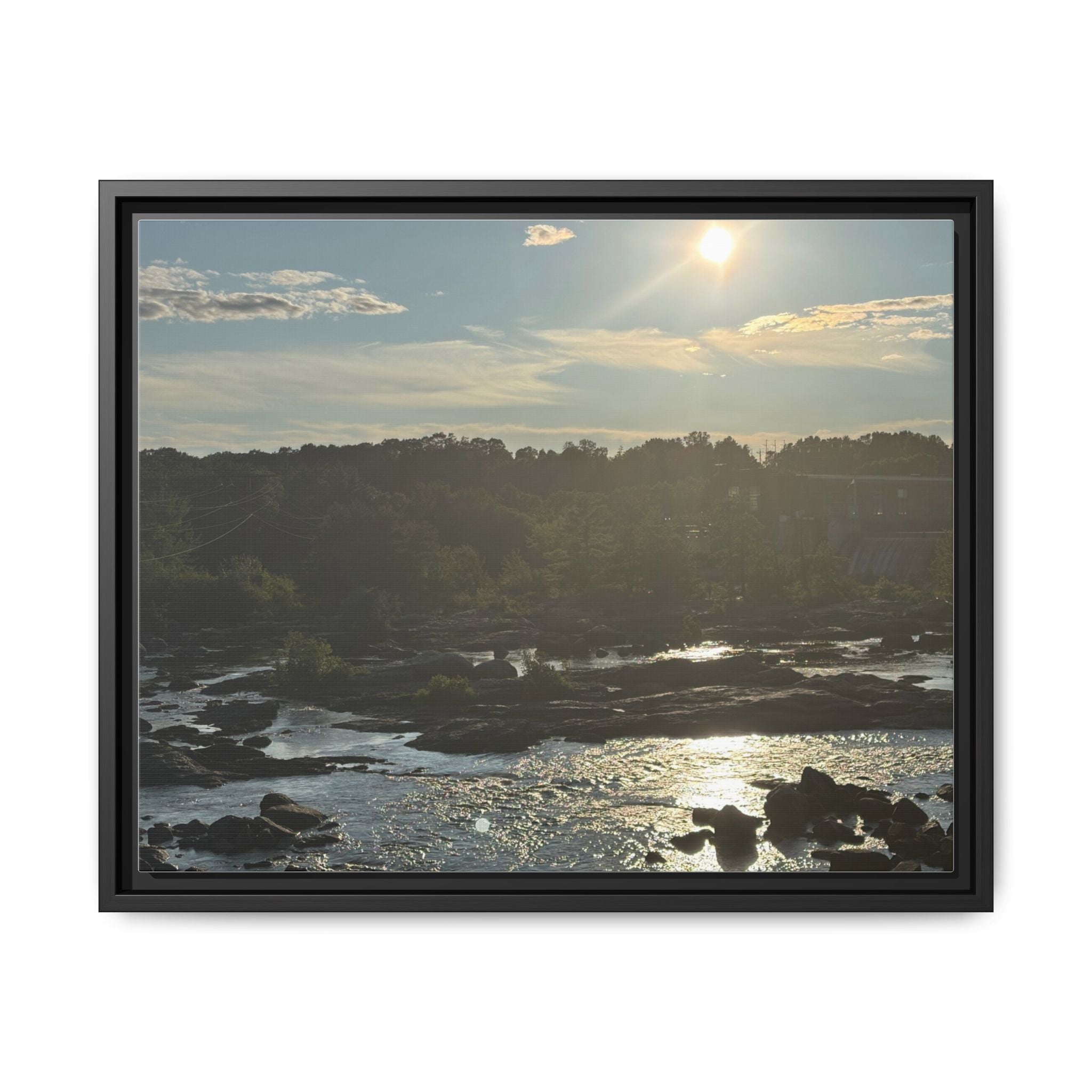 Amoskeag Falls Canvas with Frame