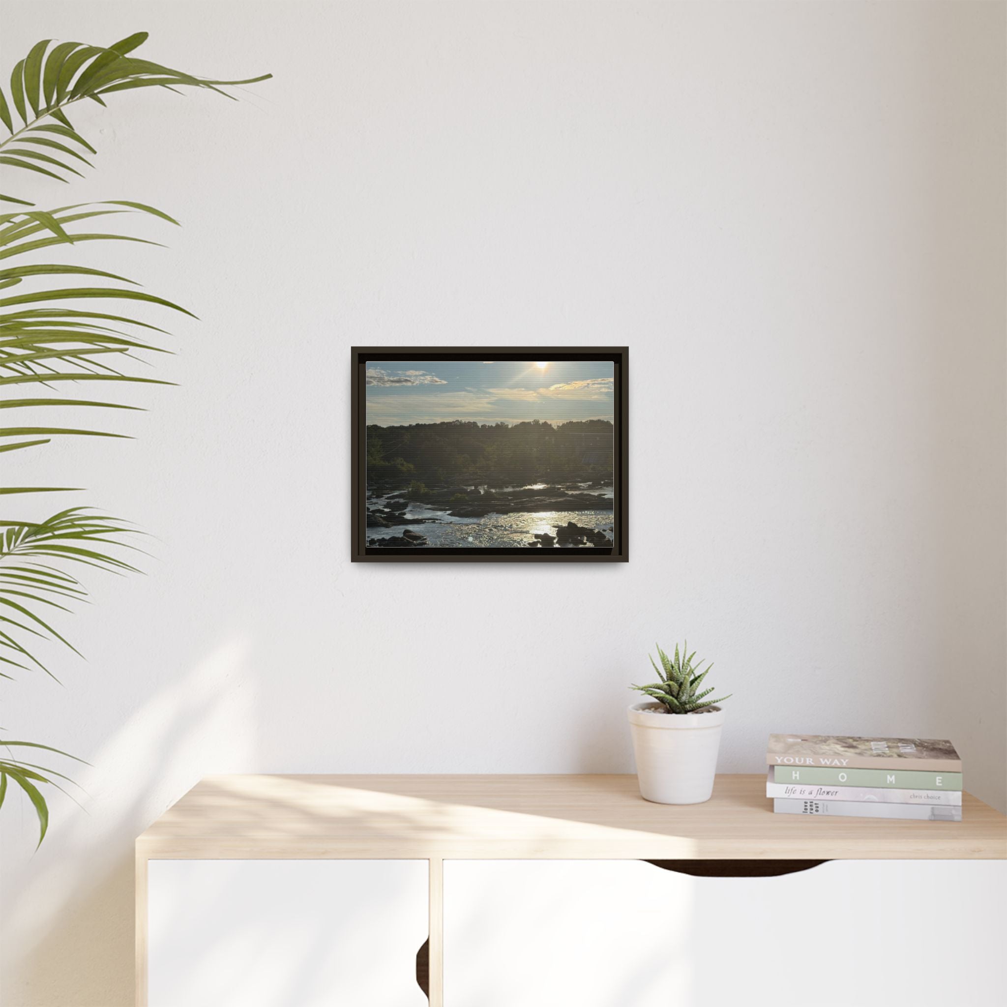 Amoskeag Falls Canvas with Frame