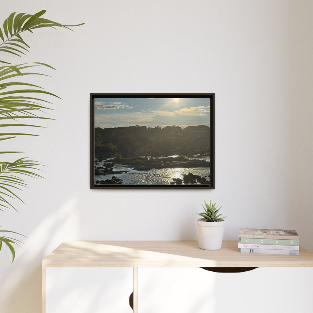Amoskeag Falls Canvas with Frame