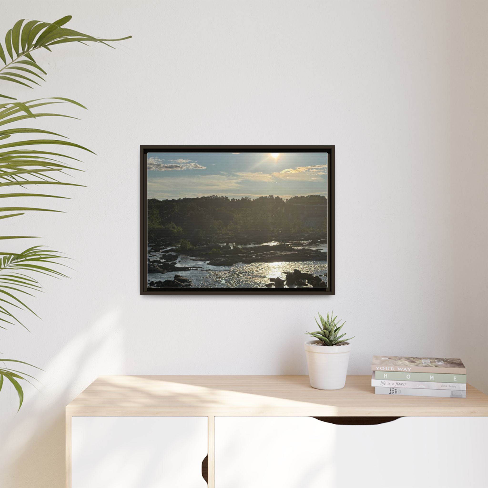 Amoskeag Falls Canvas with Frame